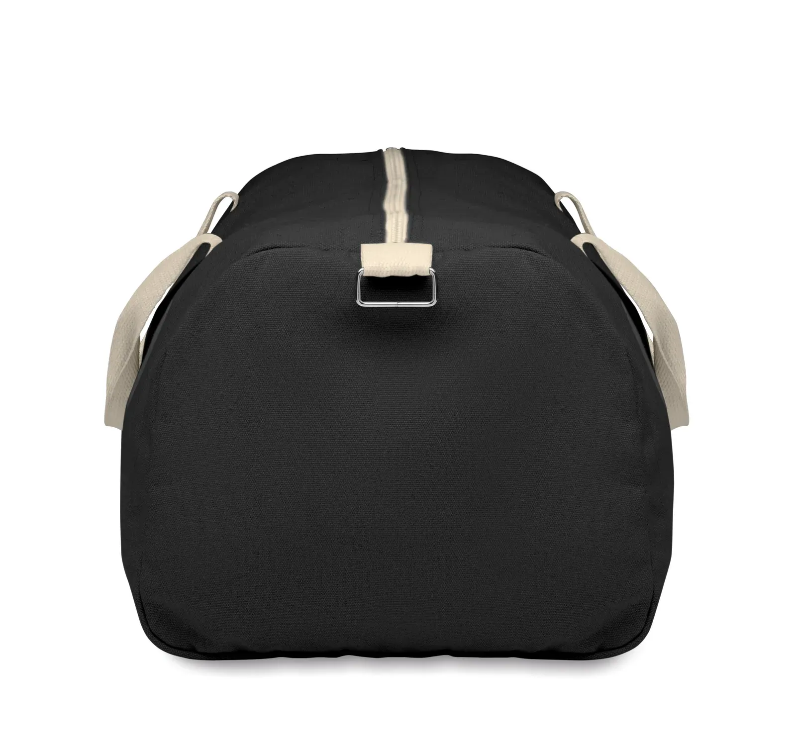 Recycled Cotton Duffle Bag Maldi with Adjustable Strap 49X26X24 cm — Black