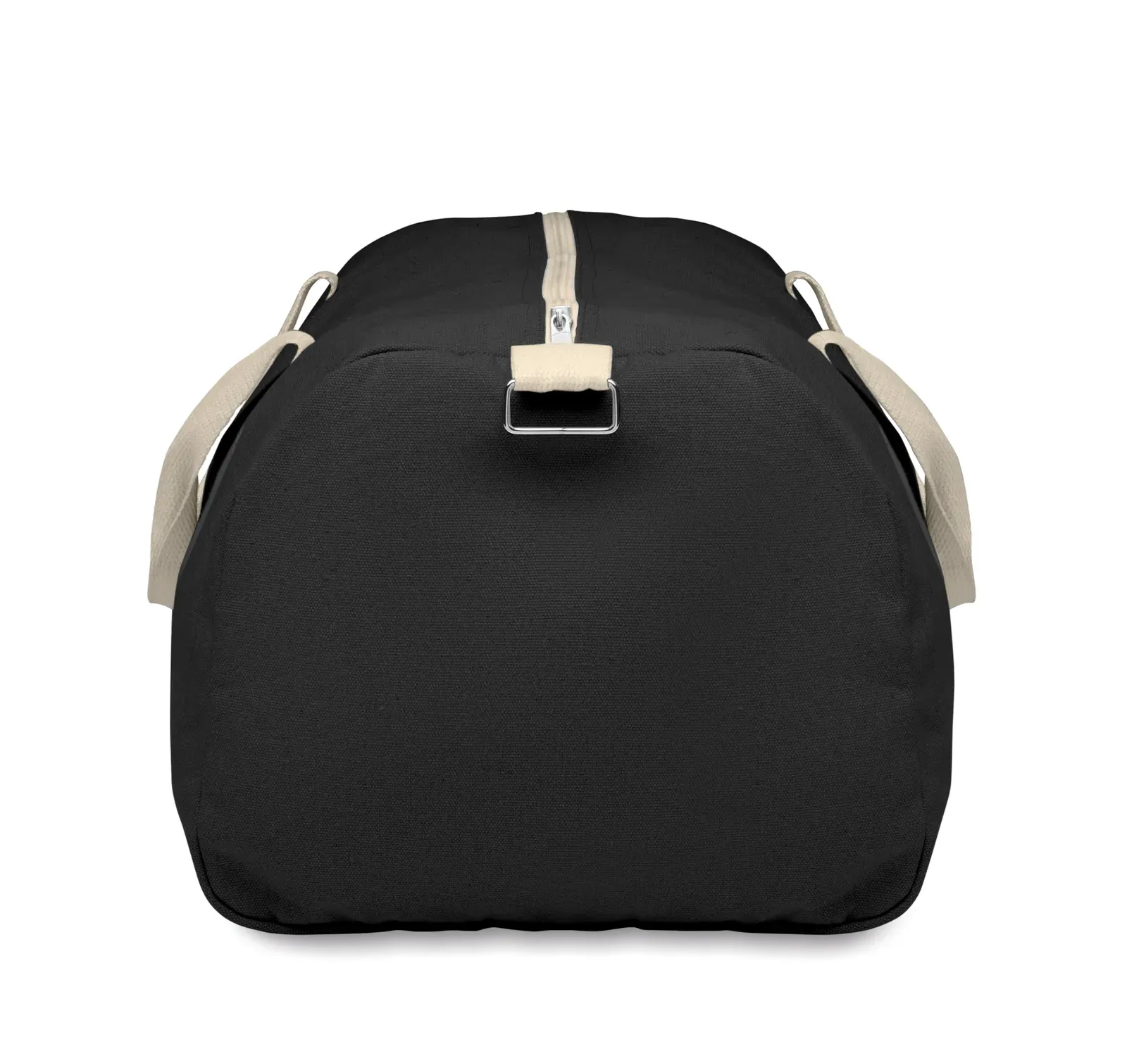Recycled Cotton Duffle Bag Maldi with Adjustable Strap 49X26X24 cm — Black