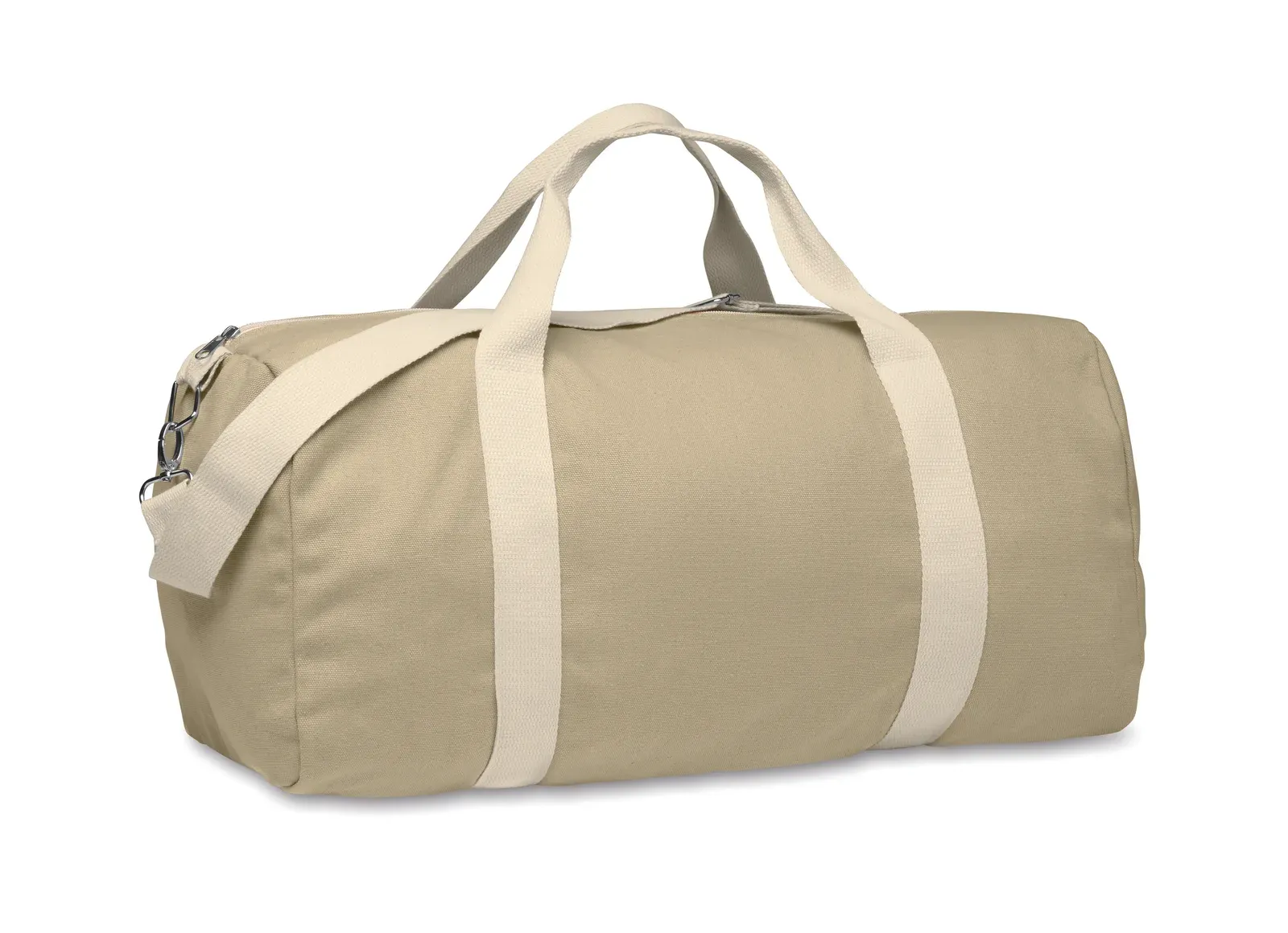 Recycled Cotton Duffle Bag Maldi with Adjustable Strap 49X26X24 cm — Khaki