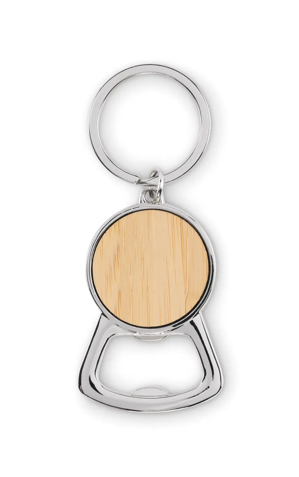 Keypop – Magnetic Bottle Opener in Stainless Steel with Bamboo Surface — Wood