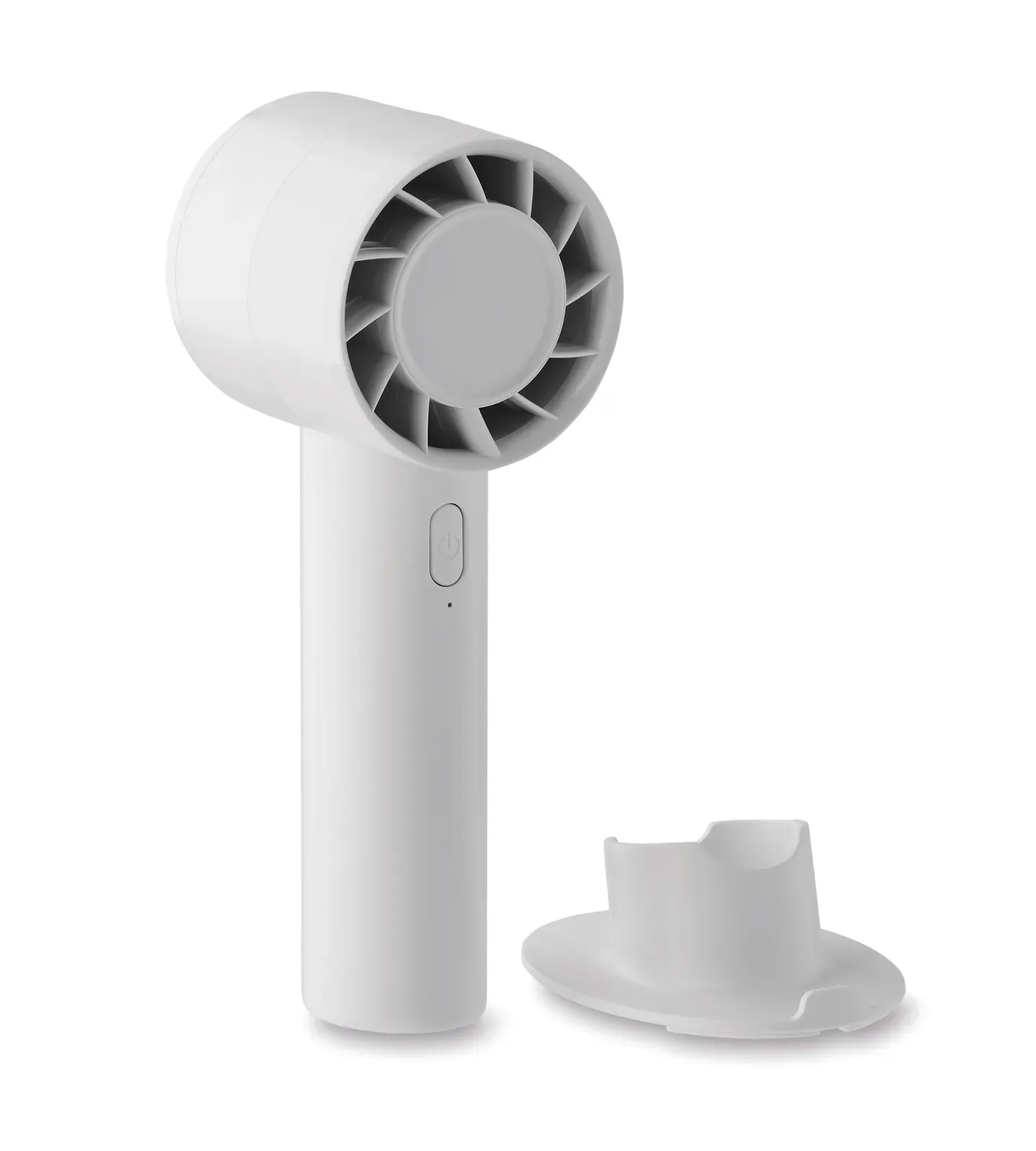 Aire Portable USB Fan with Phone Stand – 3-Speed, 2000mAh Battery — White
