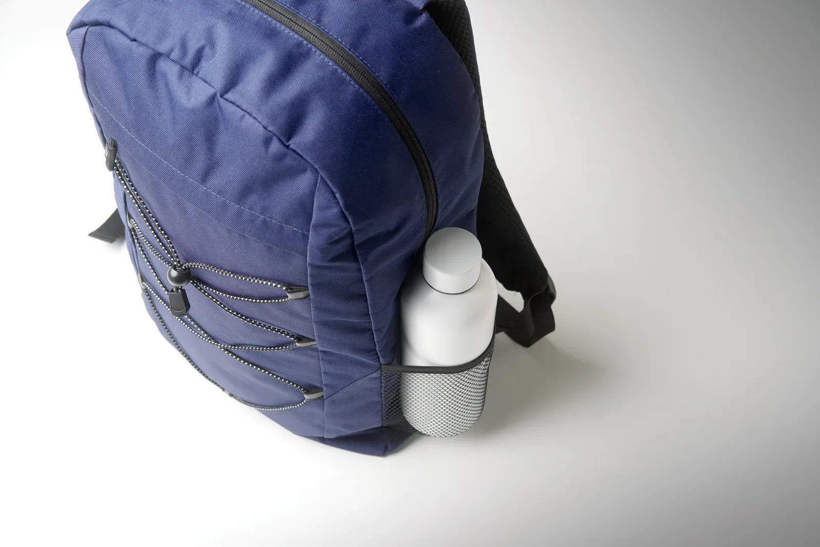 Polyester Backpack Hige with Mesh Pocket 29X16X46 cm MO2491 Backpack — Blue