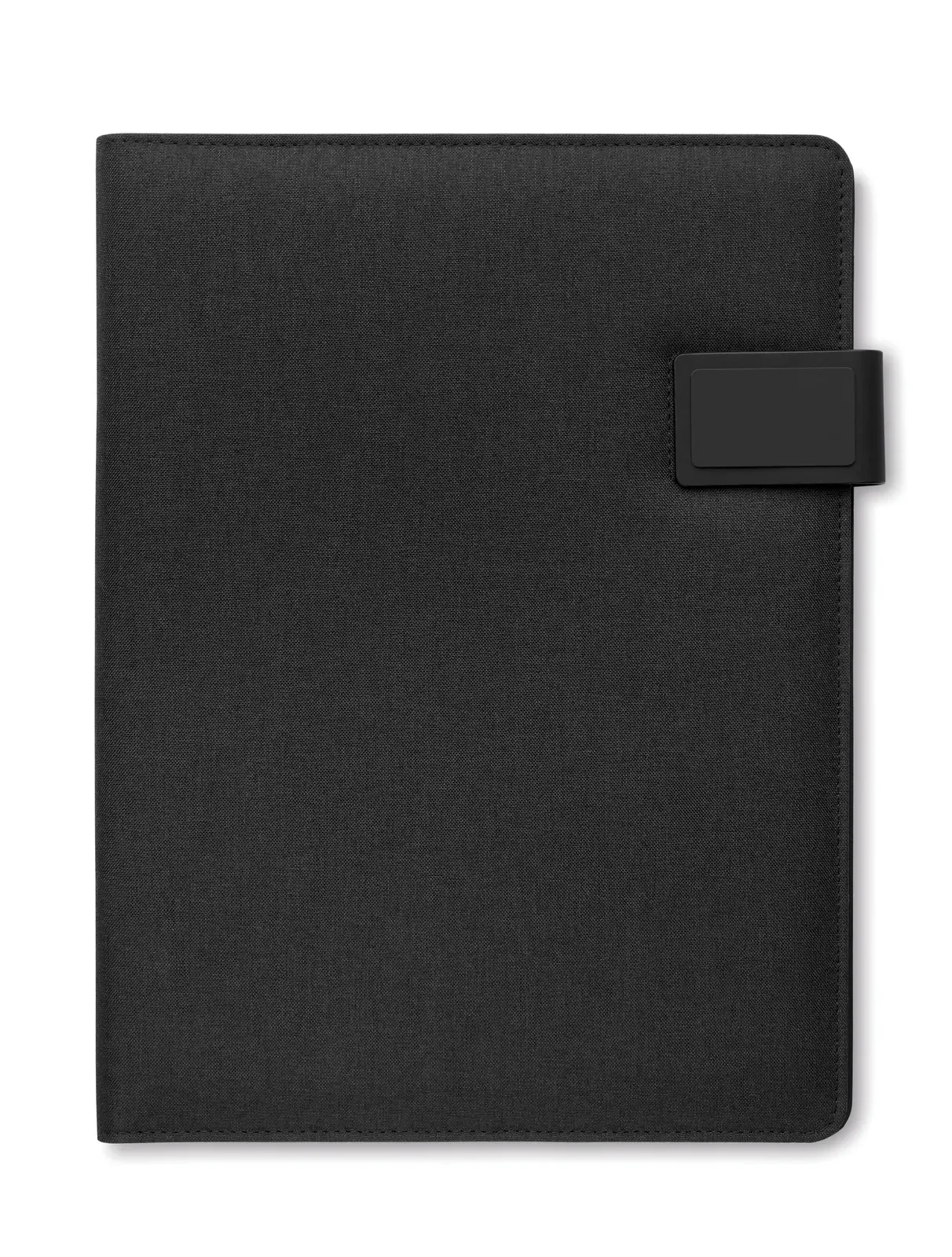 Burgus A4 Conference Folder with 15W Wireless Charger & 5000mAh Power Bank — Black