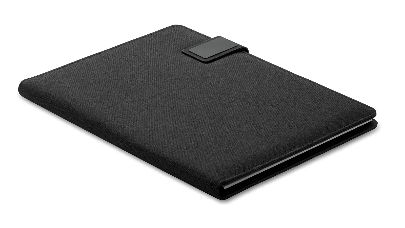 Burgus A4 Conference Folder with 15W Wireless Charger & 5000mAh Power Bank — Black