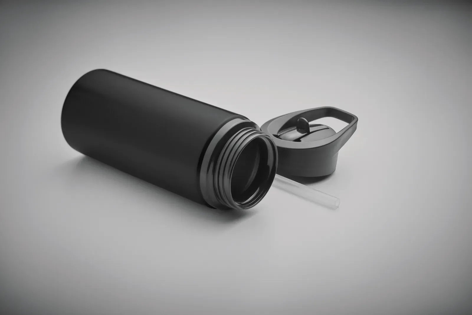Spot – Recycled Stainless Steel (90% Recycled Stainless Steel and 10% Stainless Steel) Single Wall Bottle with Foldable — Black