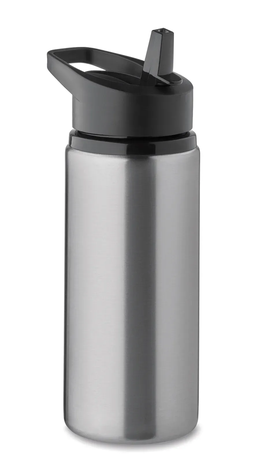 Spot – Recycled Stainless Steel (90% Recycled Stainless Steel and 10% Stainless Steel) Single Wall Bottle with Foldable — Matt Silver