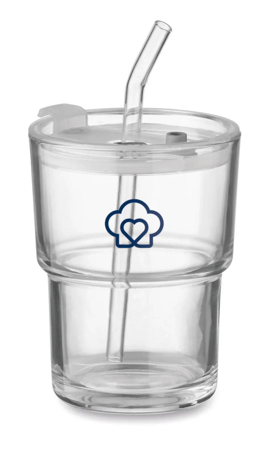 Sip – Glass Tumbler with Straw — Transparent