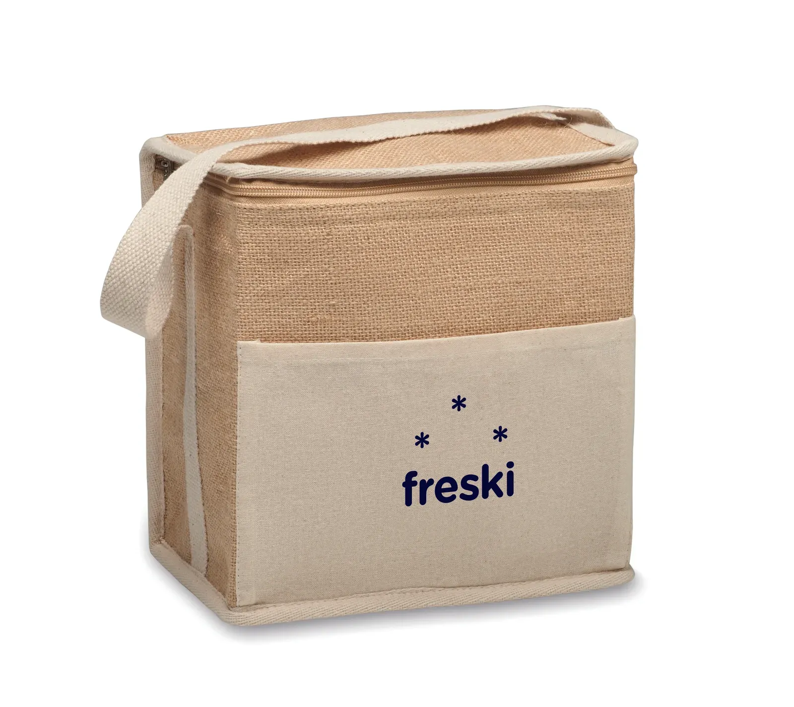Cotton Cooler Bag Lona with 16x22.5x24 Cm 16X22.5X24 cm MO2503 — Beige