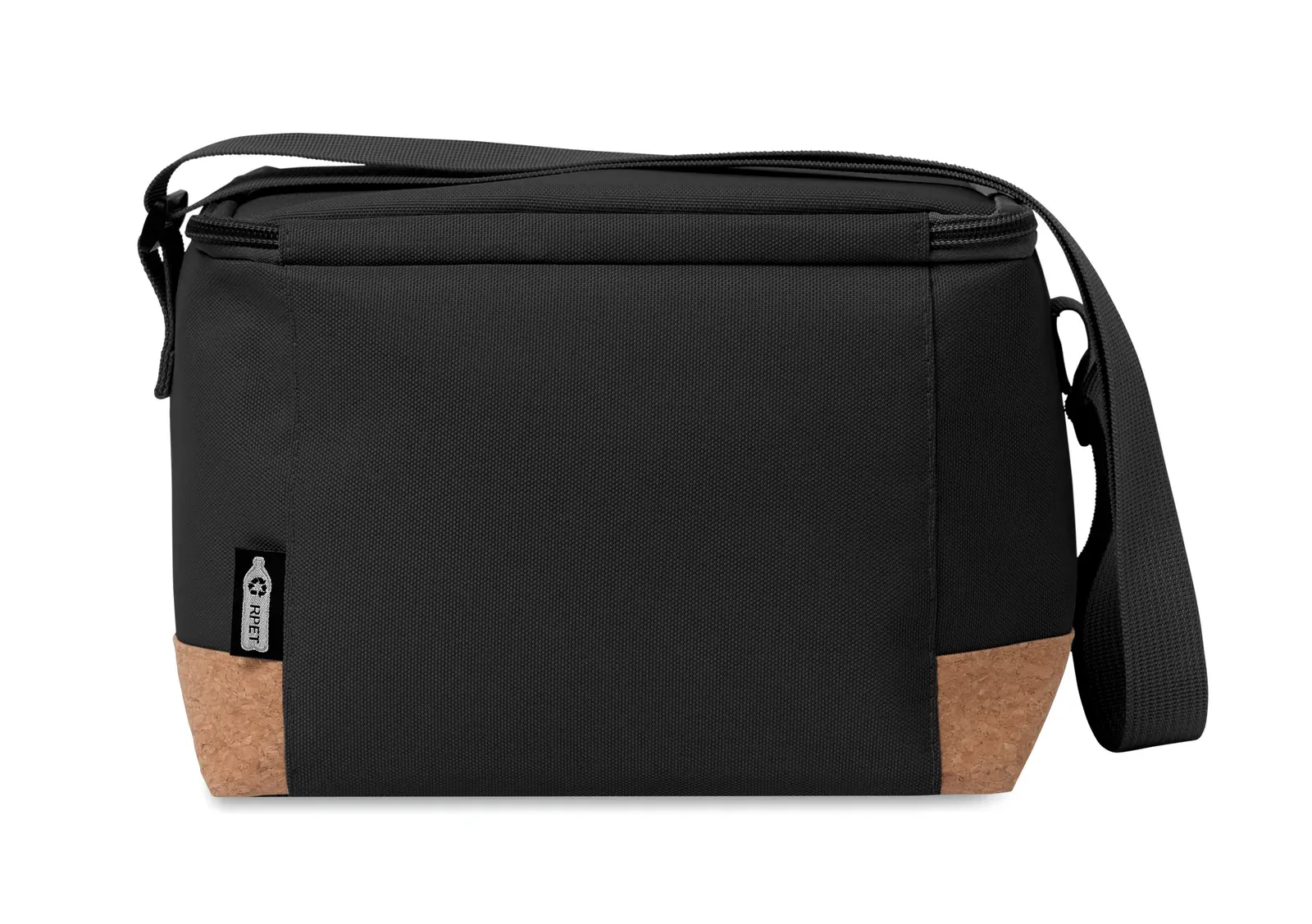 RPET Cooler Bag Koeler with 600d RPET 22X14.5X17 cm MO2504 Cooler Bag — Black
