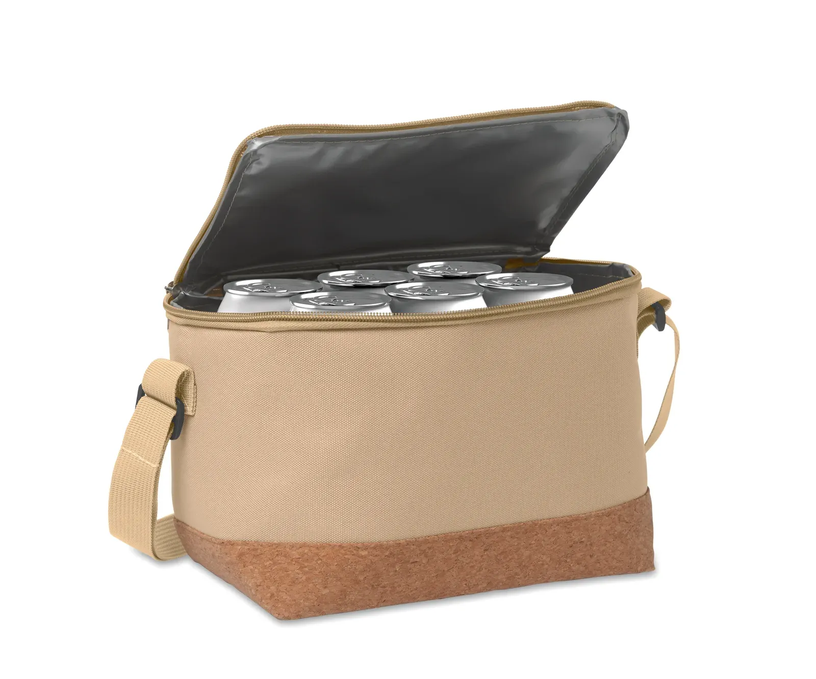 RPET Cooler Bag Koeler with 600d RPET 22X14.5X17 cm MO2504 Cooler Bag — Khaki