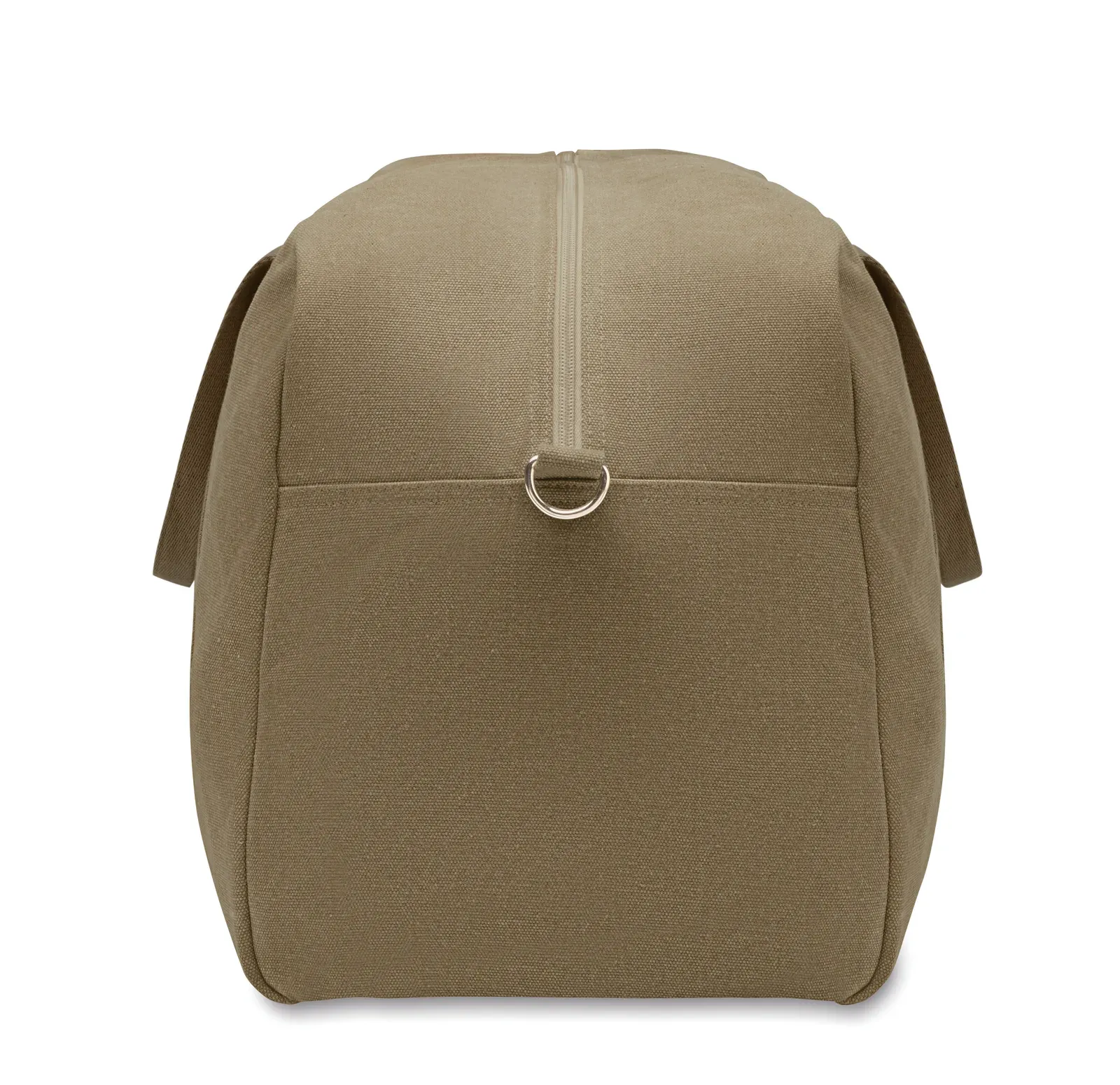 Recycled Cotton Duffle Bag Duffas Colour with Adjustable Strap — Army Green