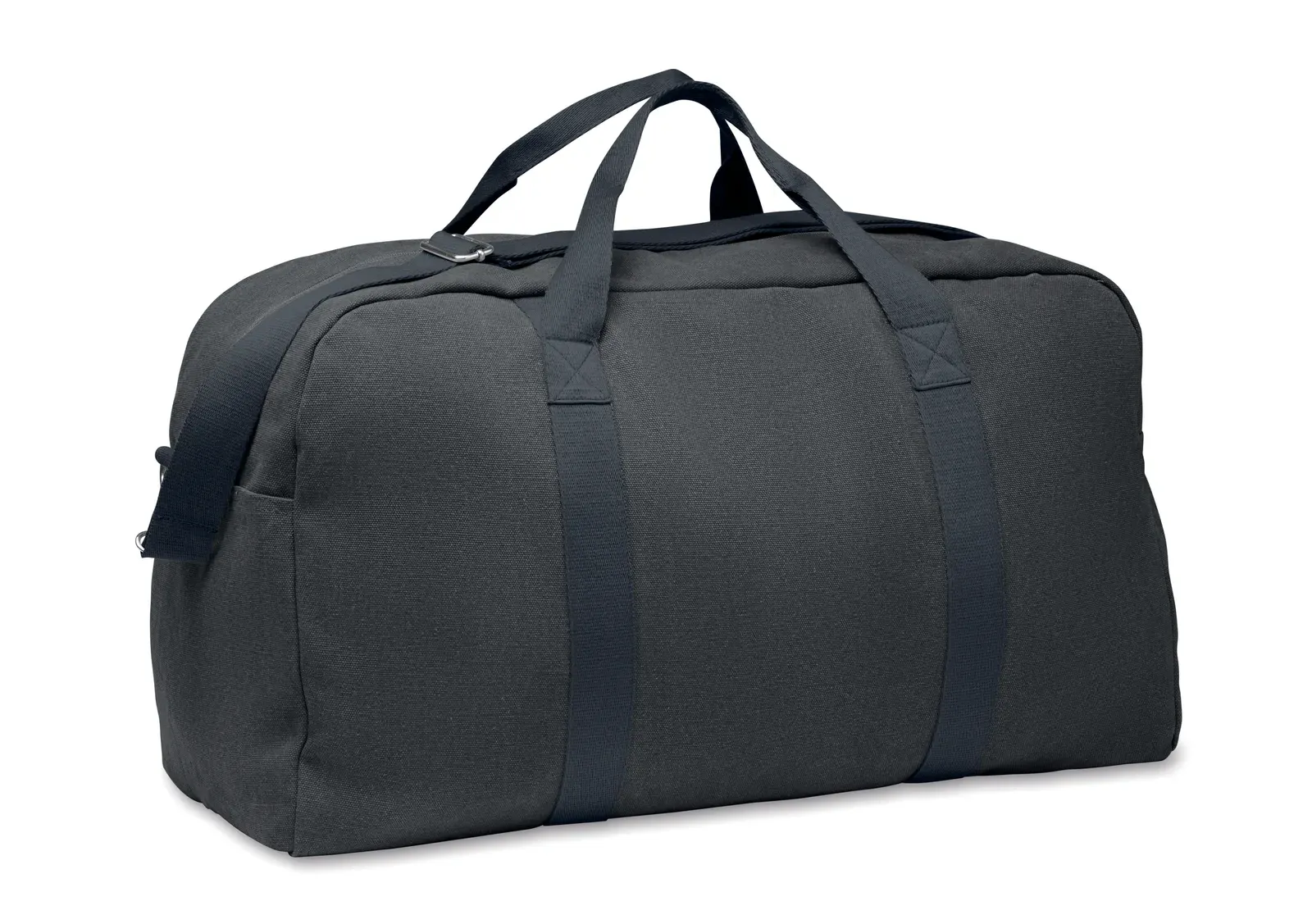 Recycled Cotton Duffle Bag Duffas Colour with Adjustable Strap — French Navy