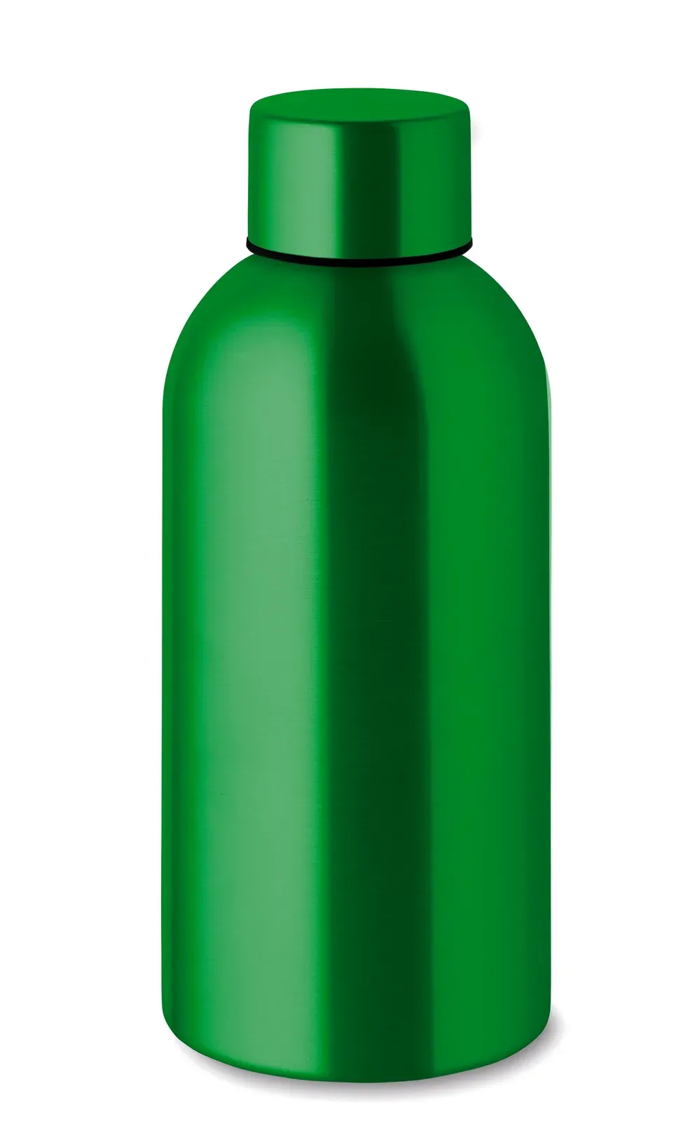 Athena Mid – Single Wall Bottle in Recycled Stainless Steel (90 % Recycled Stainless Steel and 10% Stainless Steel) with Lid — Green
