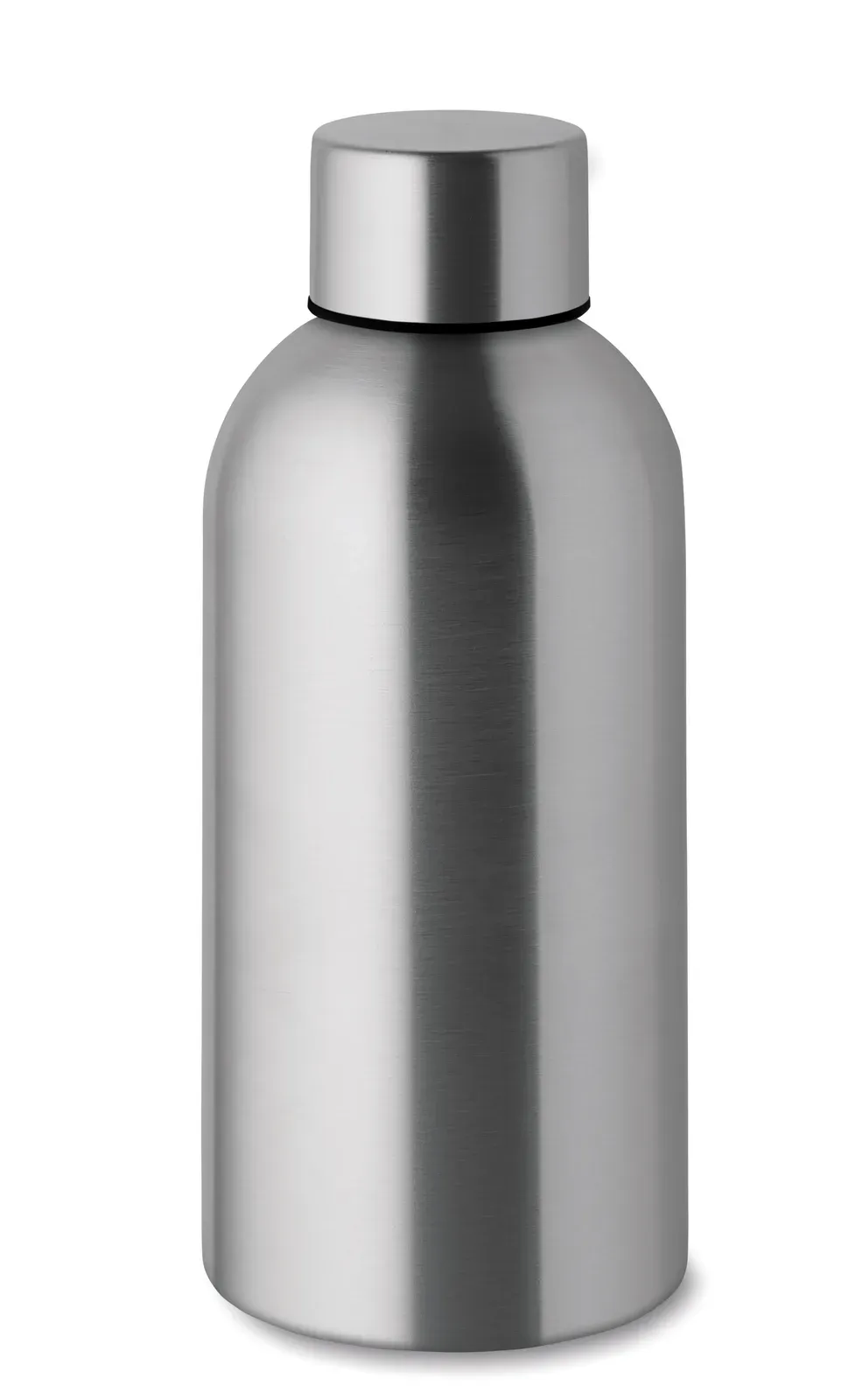 Athena Mid – Single Wall Bottle in Recycled Stainless Steel (90 % Recycled Stainless Steel and 10% Stainless Steel) with Lid — Matt Silver