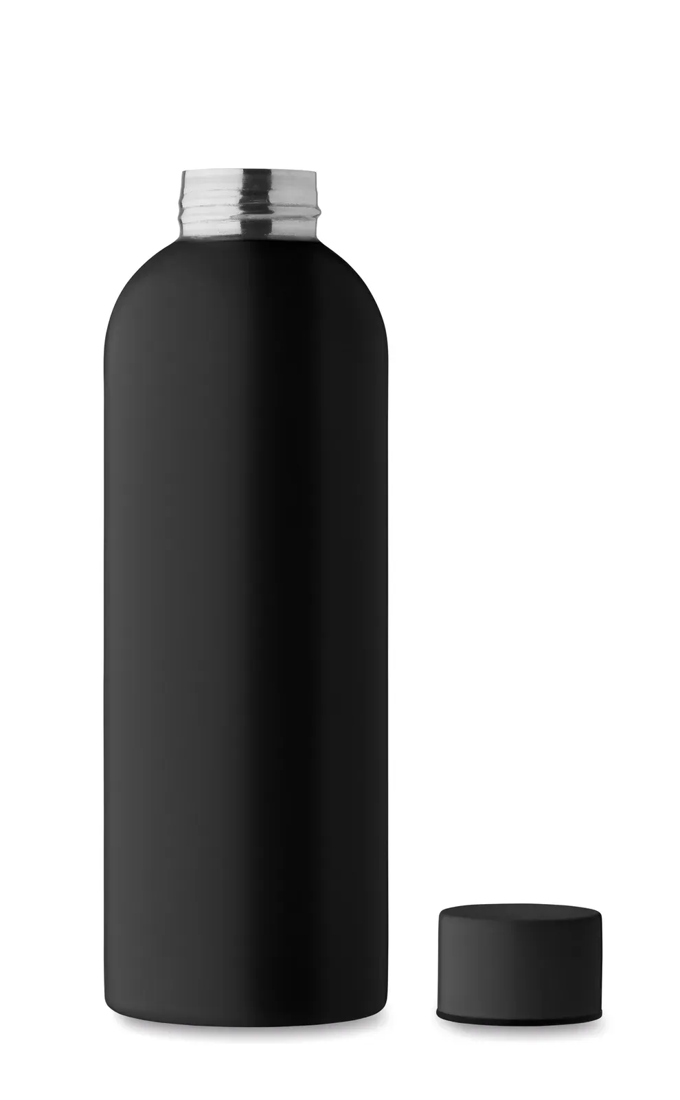 Athena Plus – Single Wall Bottle Recycled Stainless Steel (90% Recycled Stainless Steel and 10% Stainless Steel) with Rubber — Black