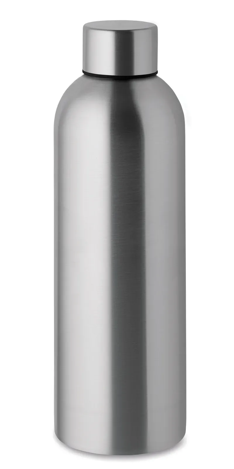 Athena Plus – Single Wall Bottle Recycled Stainless Steel (90% Recycled Stainless Steel and 10% Stainless Steel) with Rubber — Matt Silver