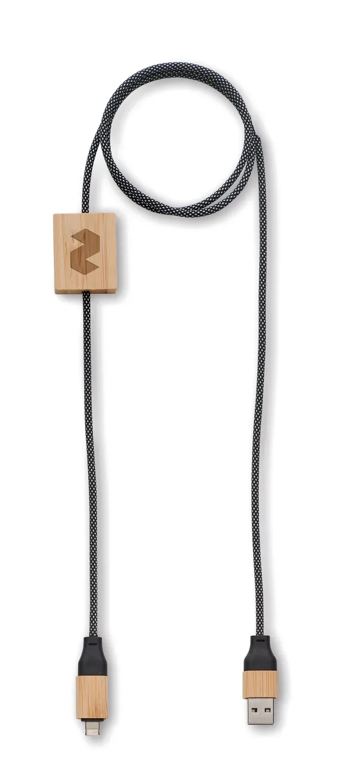 Caboo 60W Charging Cable – RPET with Bamboo Details — Wood