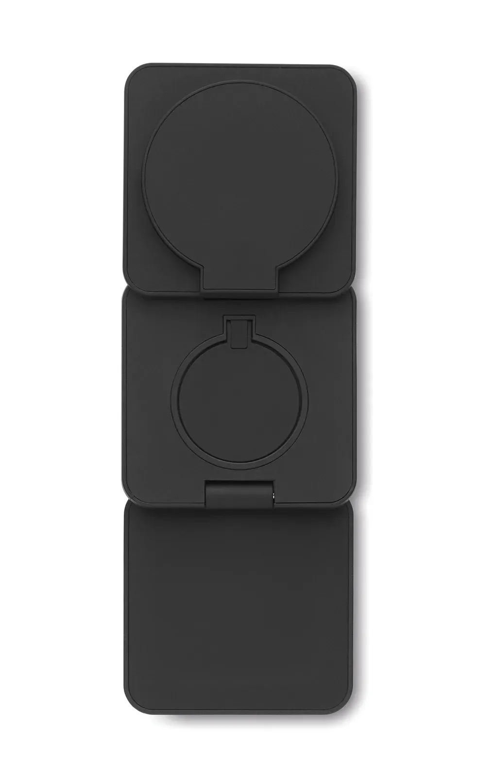 Netica 3-in-1 Foldable Charging Station – Rubberized Recycled ABS — Black