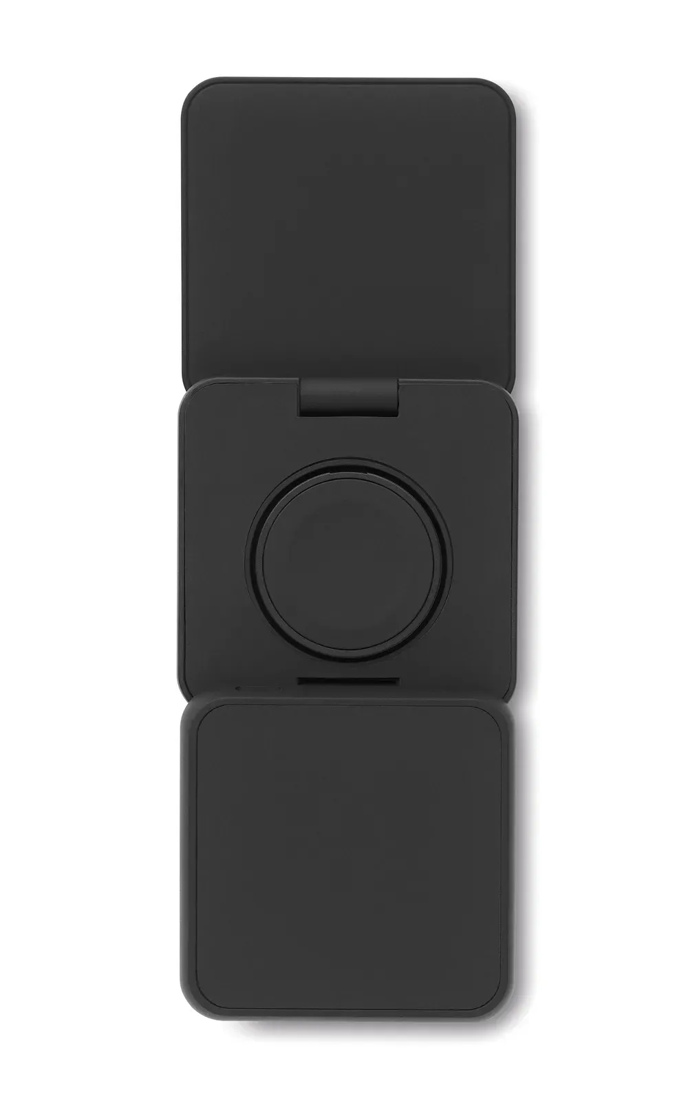 Netica 3-in-1 Foldable Charging Station – Rubberized Recycled ABS — Black