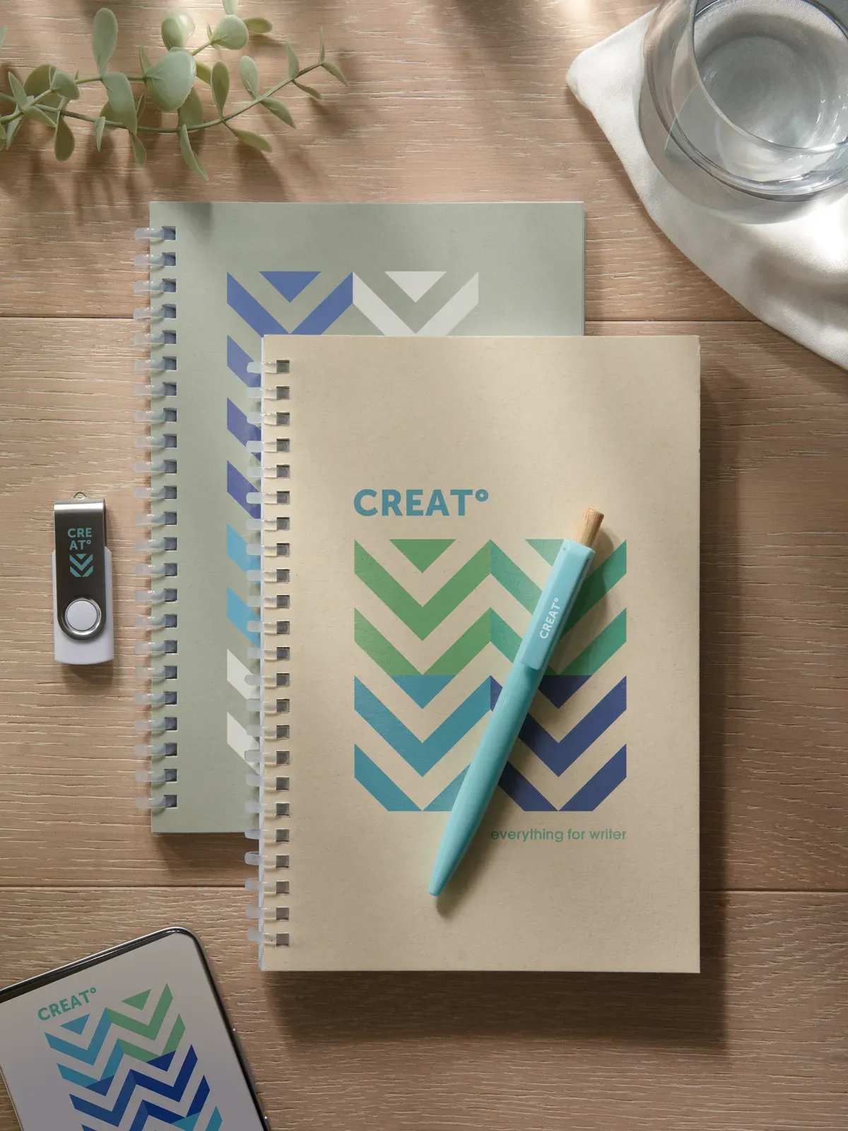 Recarnote A5 Ring-Bound Recycled Carton Notebook – 160-Page FSC-Certified Refill — Beige