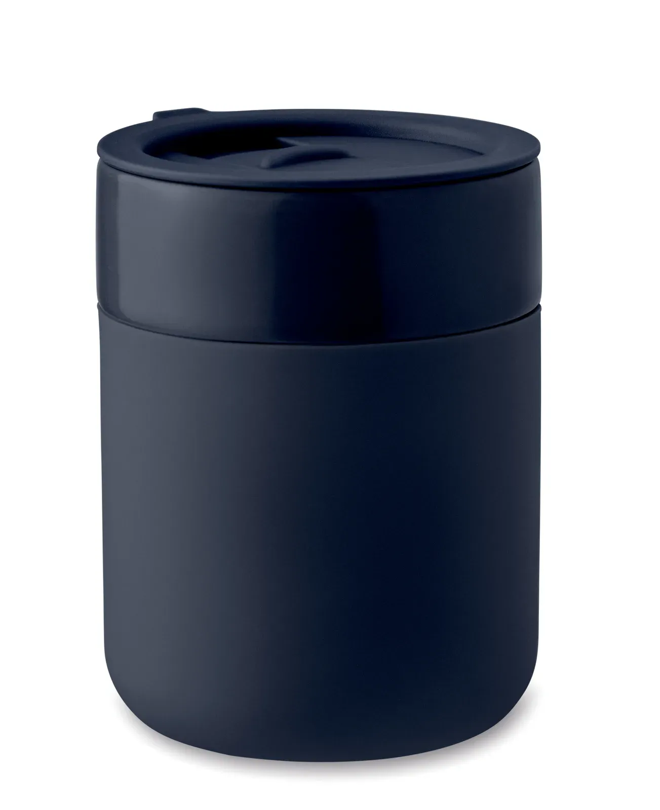 Qeram – Ceramic Tumbler with Silicone Sleeve and PP Lid — French Navy