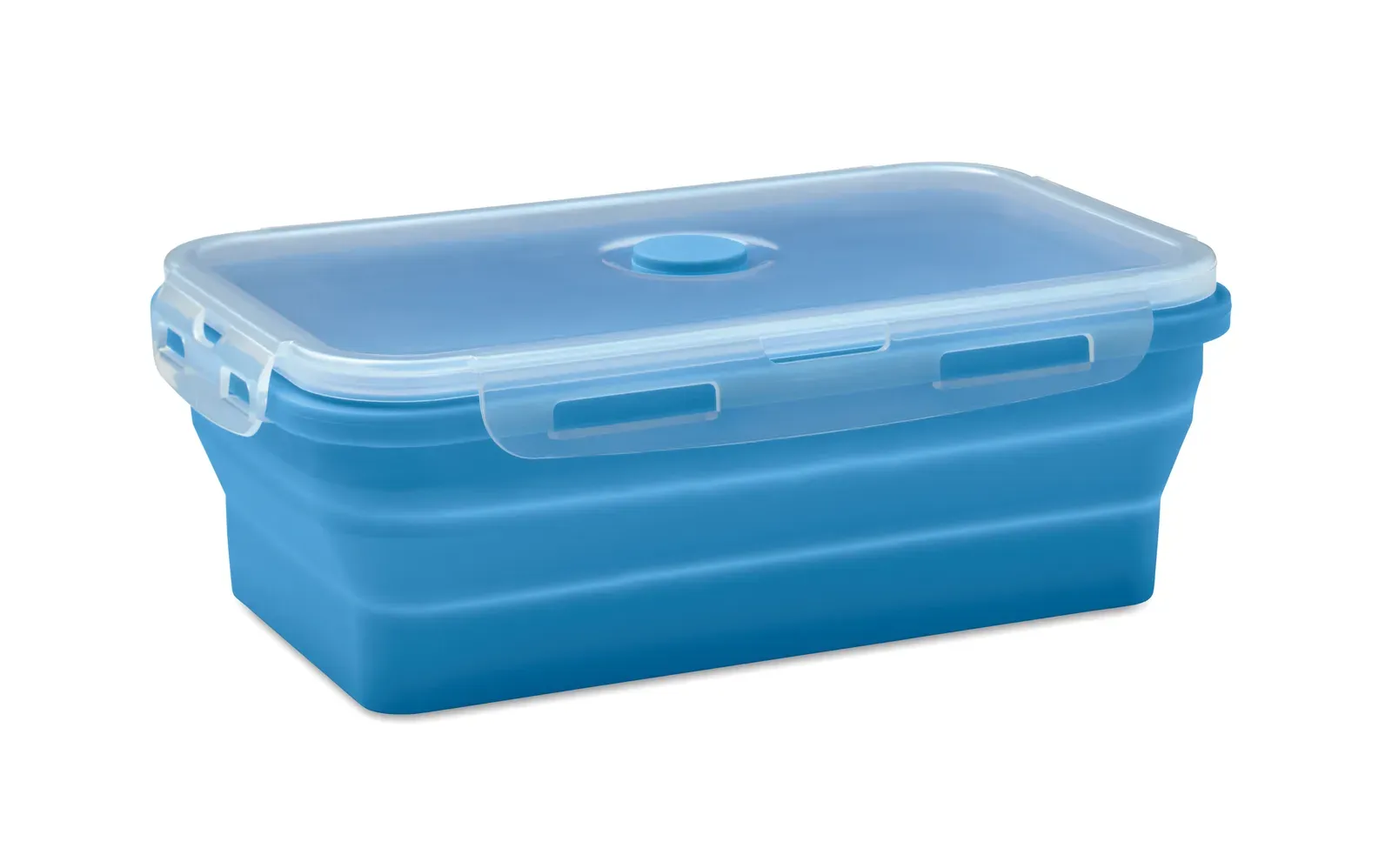 Kolapso – Collapsible Silicone Lunch Box with PP Lid and Silicone Valve — Baby Blue
