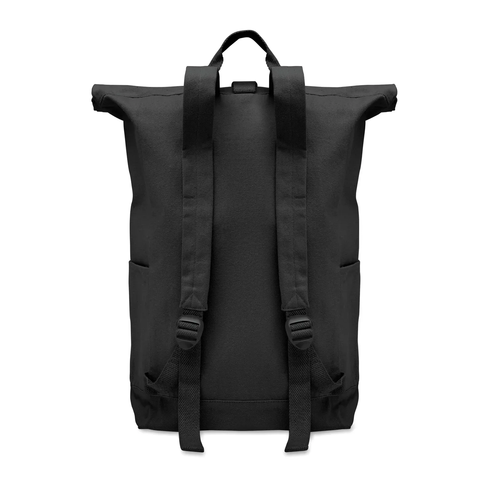 RPET Laptop Backpack Kamet with Zippered Pocket 31X14X39 cm MO2552 — Black
