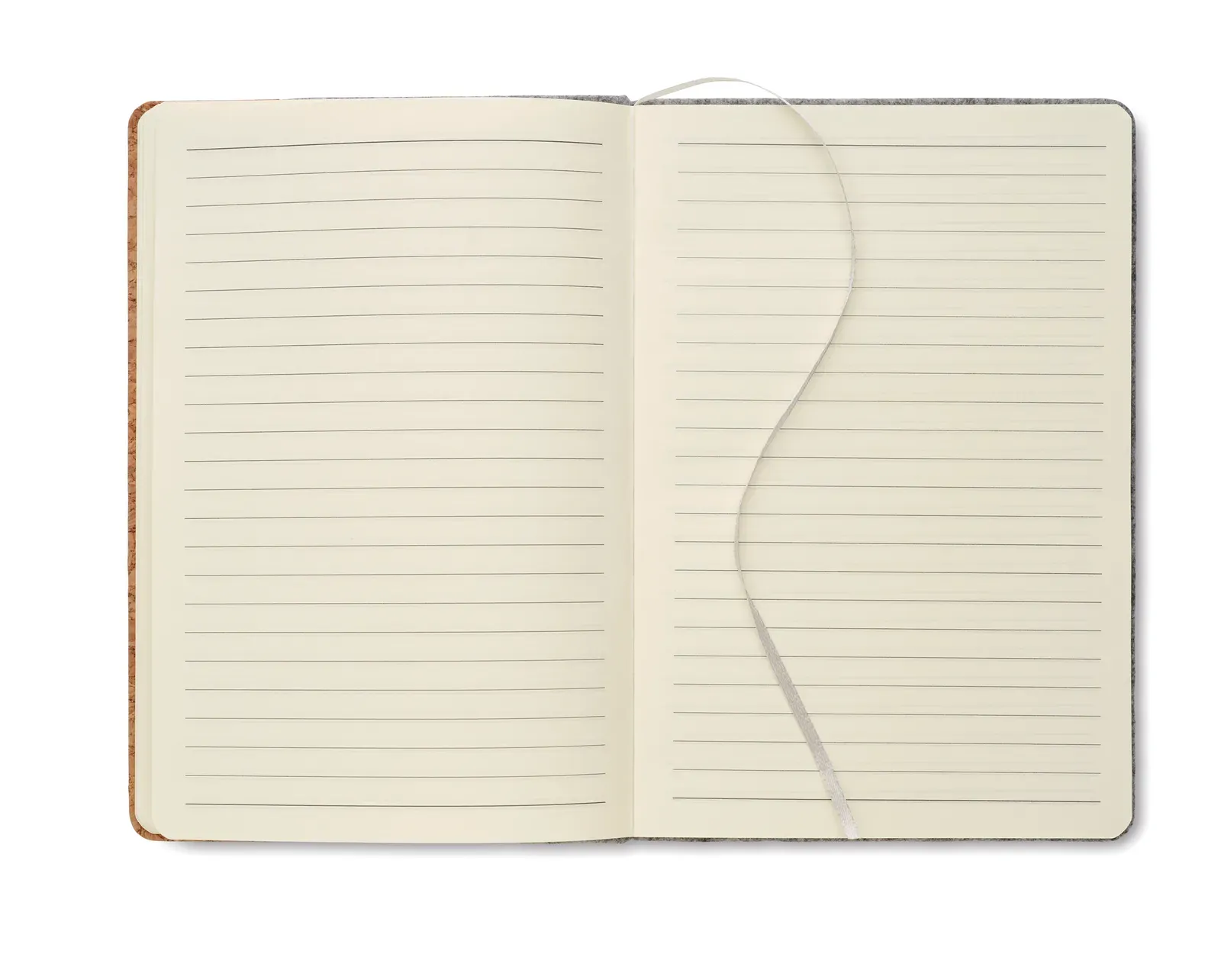Corkbook A5 RPET Felt & Cork Notebook – 160-Page FSC-Certified Refill with Pen Loop — Grey