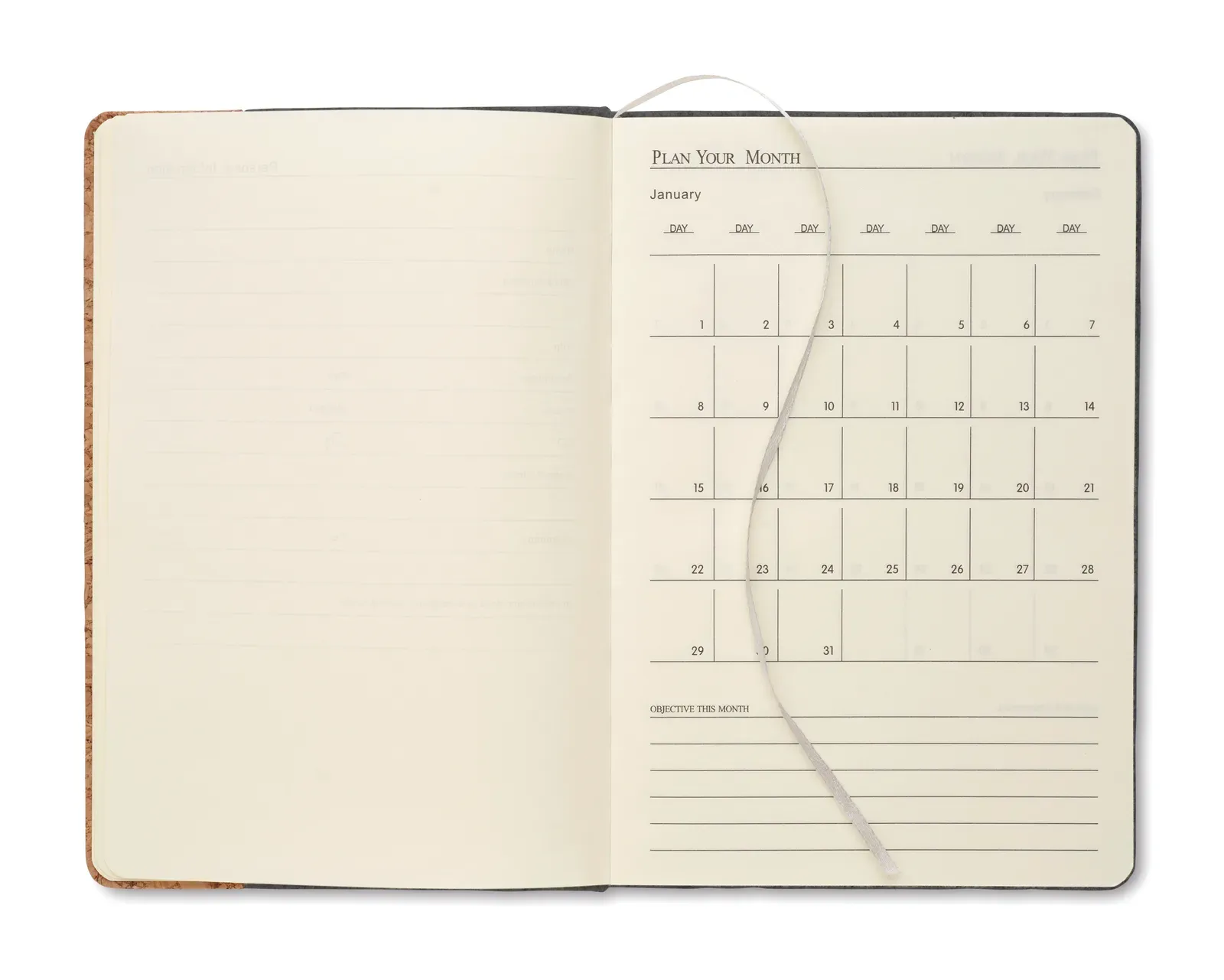 Corkbook A5 RPET Felt & Cork Notebook – 160-Page FSC-Certified Refill with Pen Loop — Stone Grey