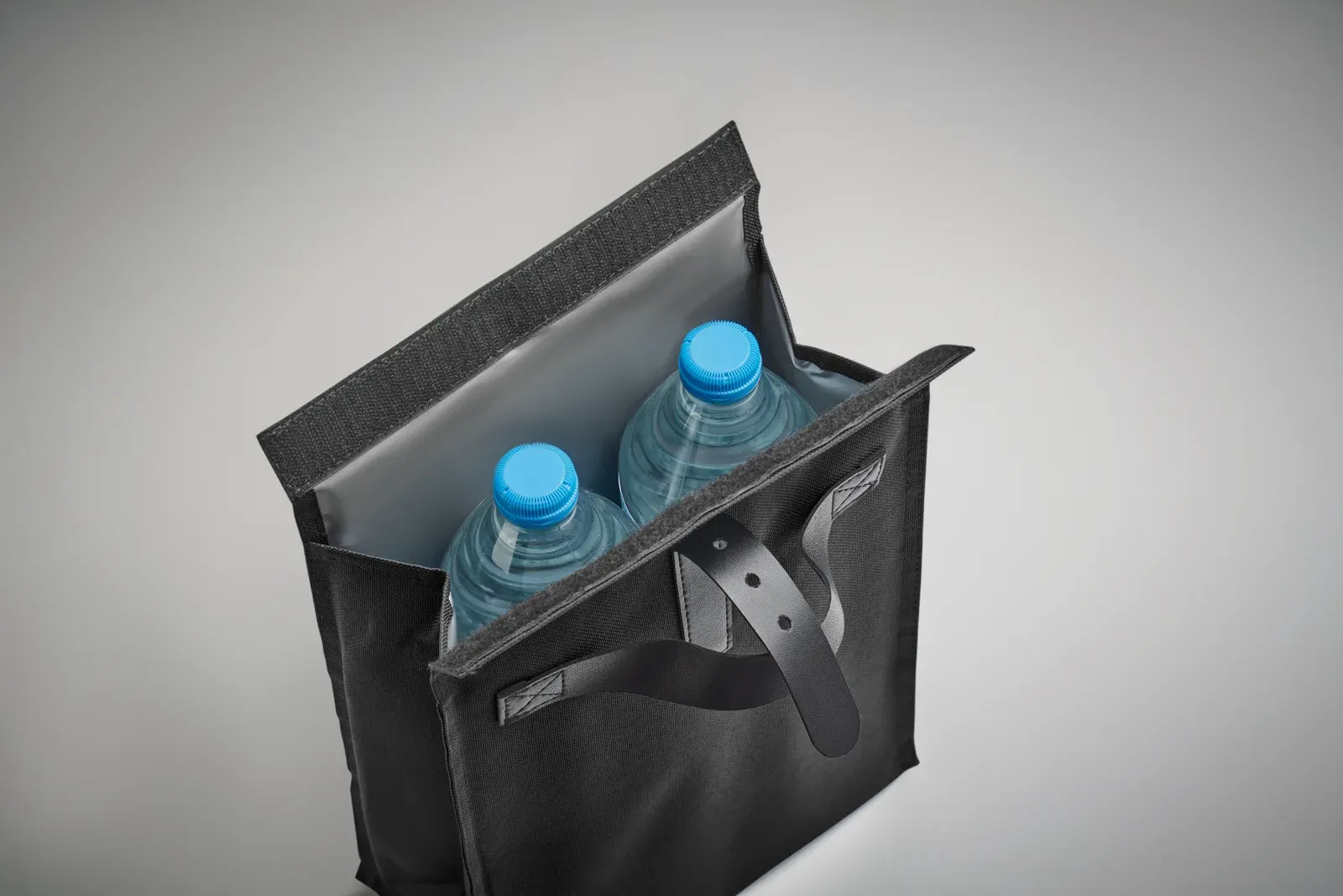 Recycled Cotton Cooler Bag Chill with 18x14x30 Cm 18X14X30 cm — Black