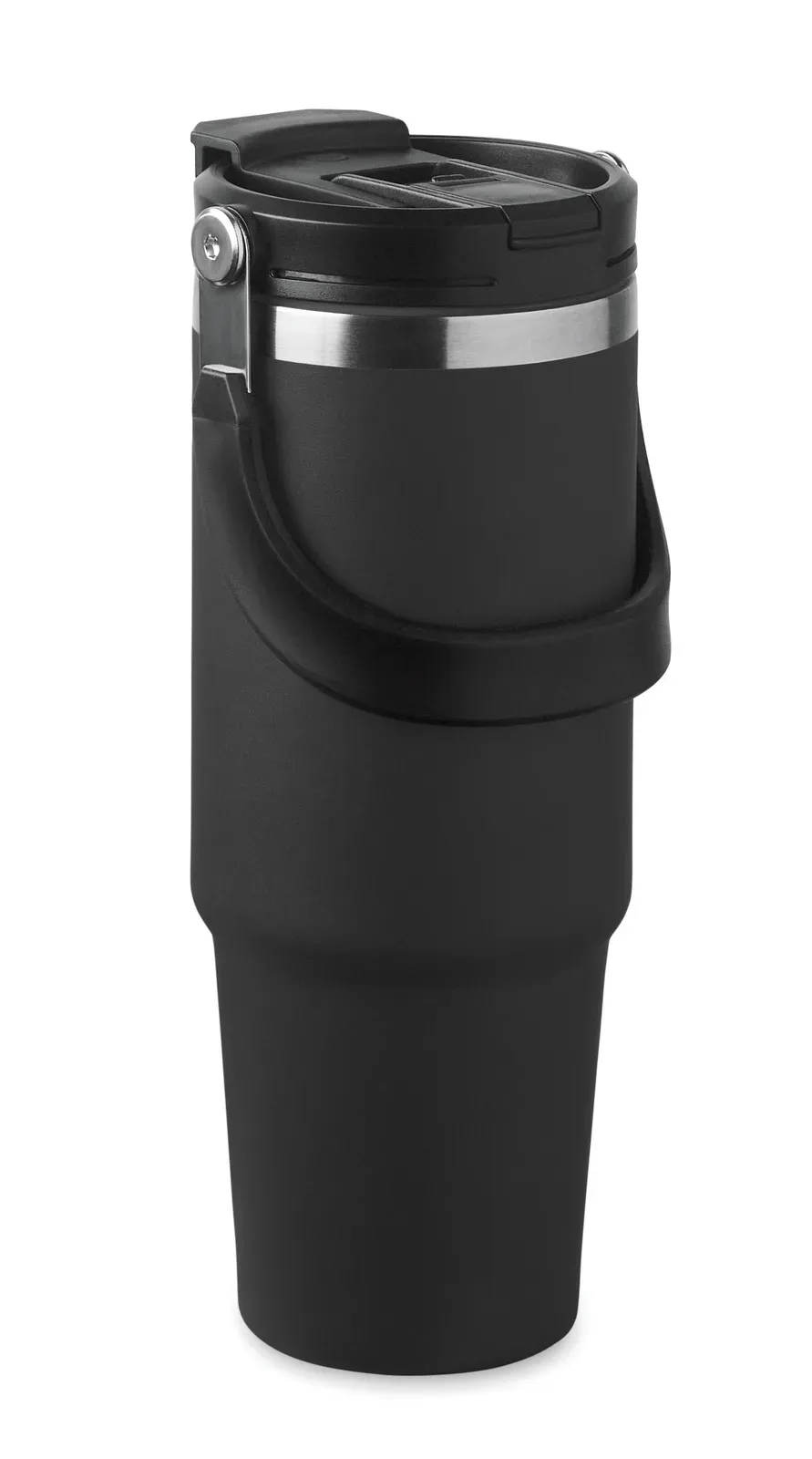 Suma Hand – Double Wall Recycled Stainless Steel (90% Recycled Stainless Steel and 10% Stainless Steel) Tumbler with Lid — Black