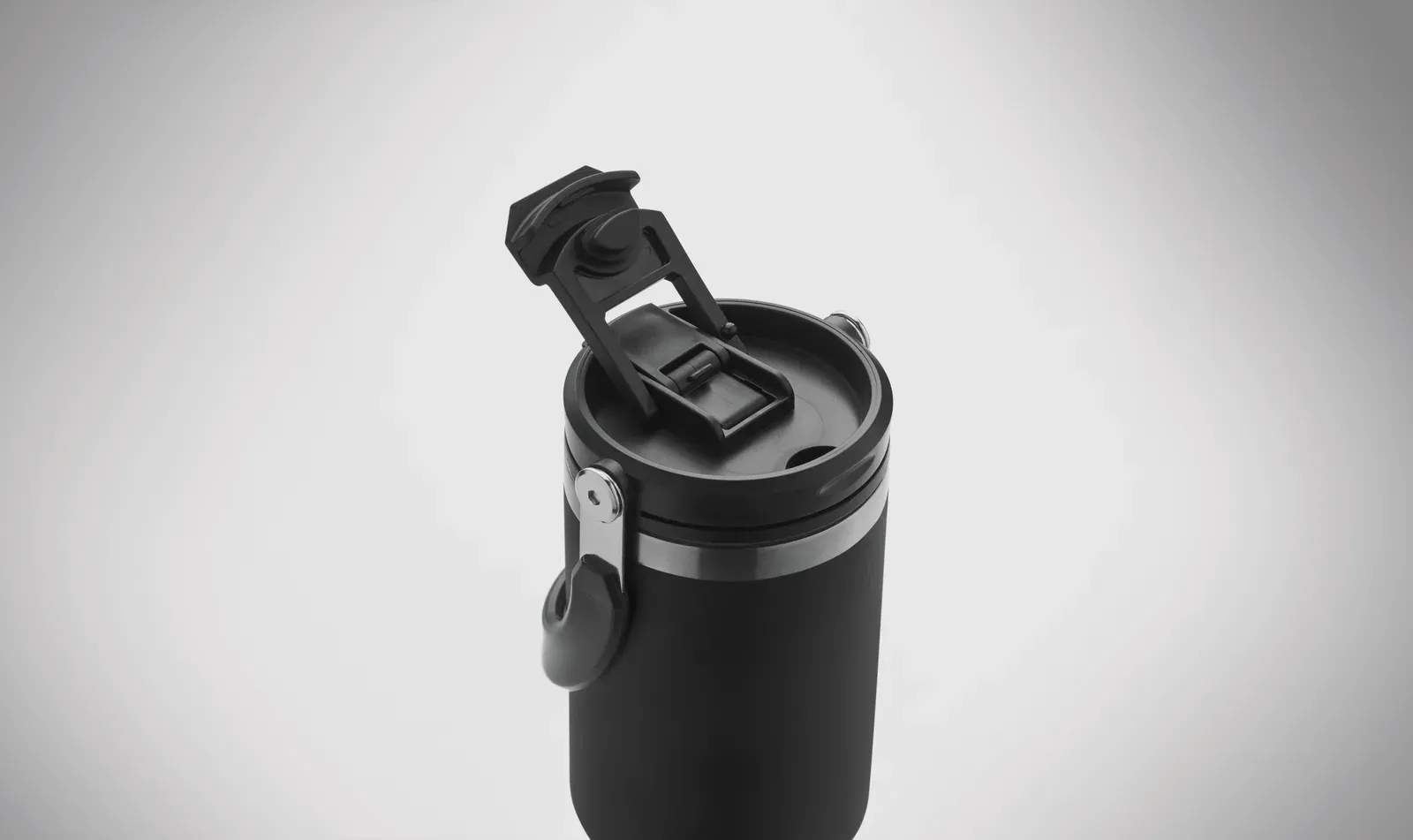 Suma Hand – Double Wall Recycled Stainless Steel (90% Recycled Stainless Steel and 10% Stainless Steel) Tumbler with Lid — Black