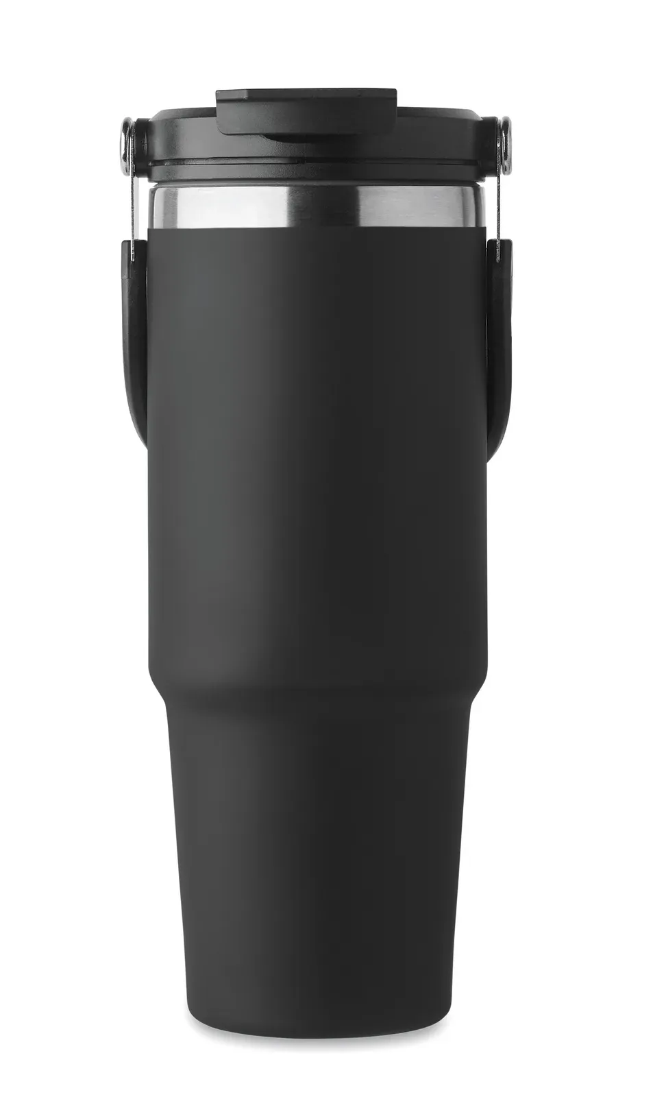 Suma Hand – Double Wall Recycled Stainless Steel (90% Recycled Stainless Steel and 10% Stainless Steel) Tumbler with Lid — Black