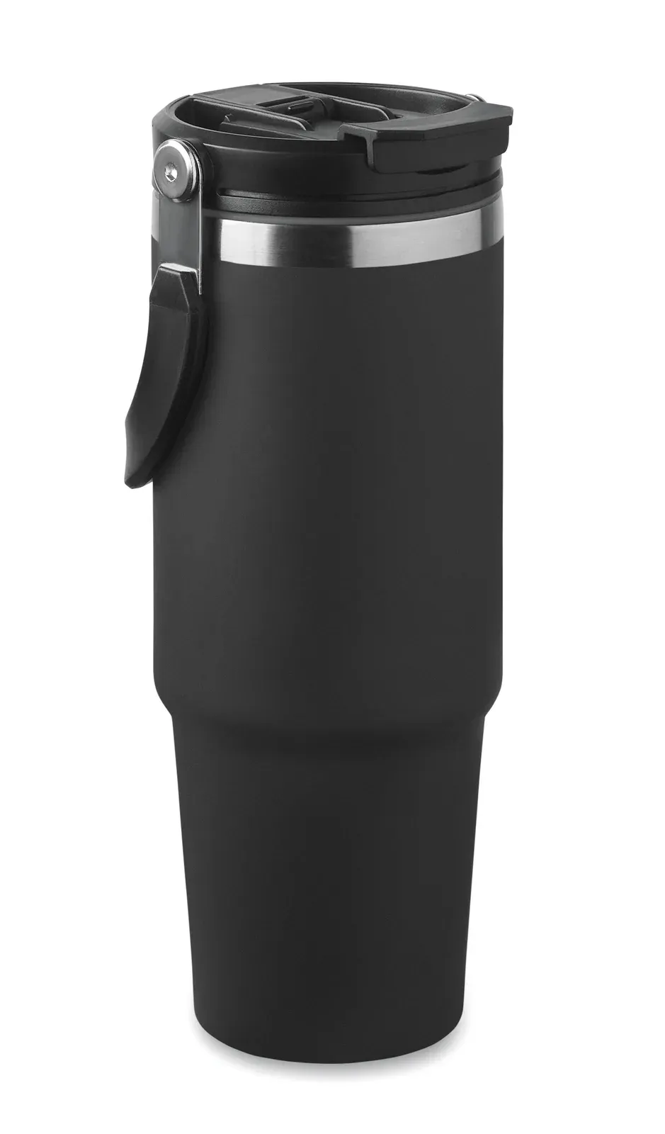 Suma Hand – Double Wall Recycled Stainless Steel (90% Recycled Stainless Steel and 10% Stainless Steel) Tumbler with Lid — Black