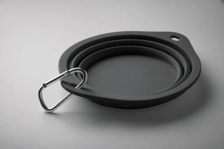 Kolapdier – Collapsible Portable Silicone Single Drinking or Food PET Bowl with Carabiner