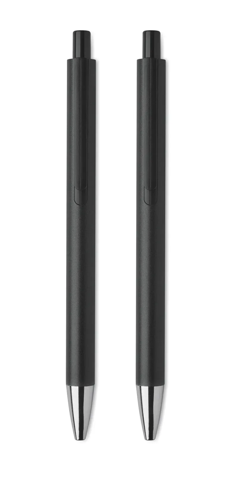 Orwell Recycled Aluminium Pen Duo – Ball Pen & Graphite Pen Set — Black