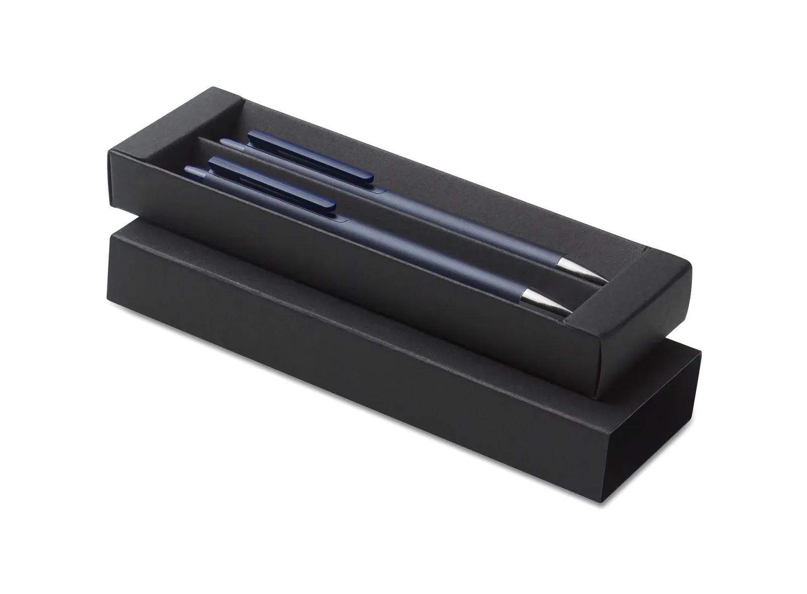 Orwell Recycled Aluminium Pen Duo – Ball Pen & Graphite Pen Set — French Navy