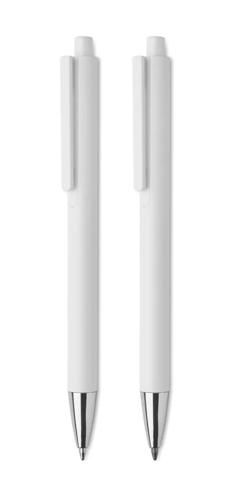 Orwell Recycled Aluminium Pen Duo – Ball Pen & Graphite Pen Set — White
