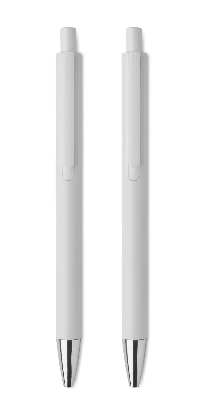 Orwell Recycled Aluminium Pen Duo – Ball Pen & Graphite Pen Set — White