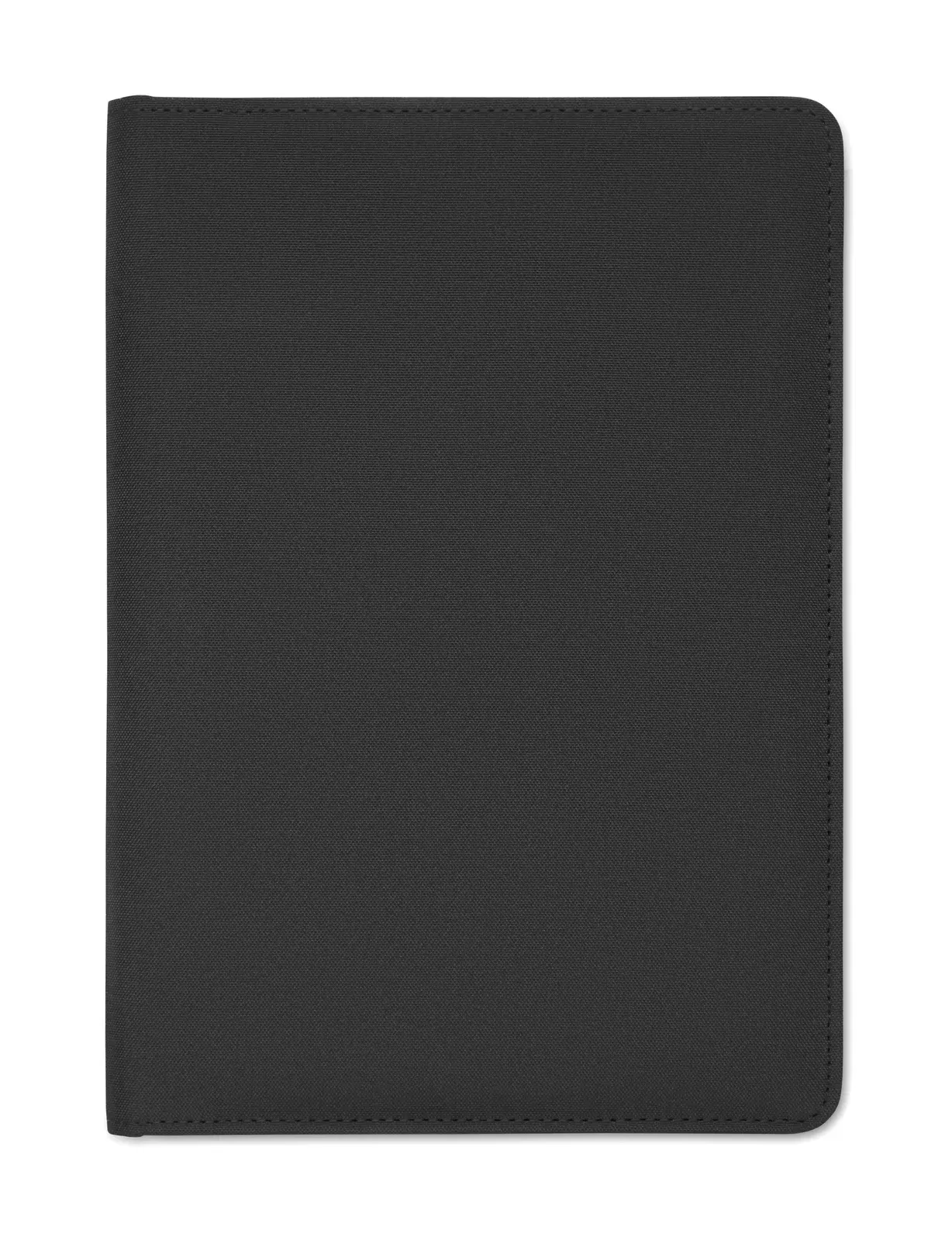 Folio A5 RPET Portfolio – Replaceable Bamboo Paper Notepad & Card Holders — Black