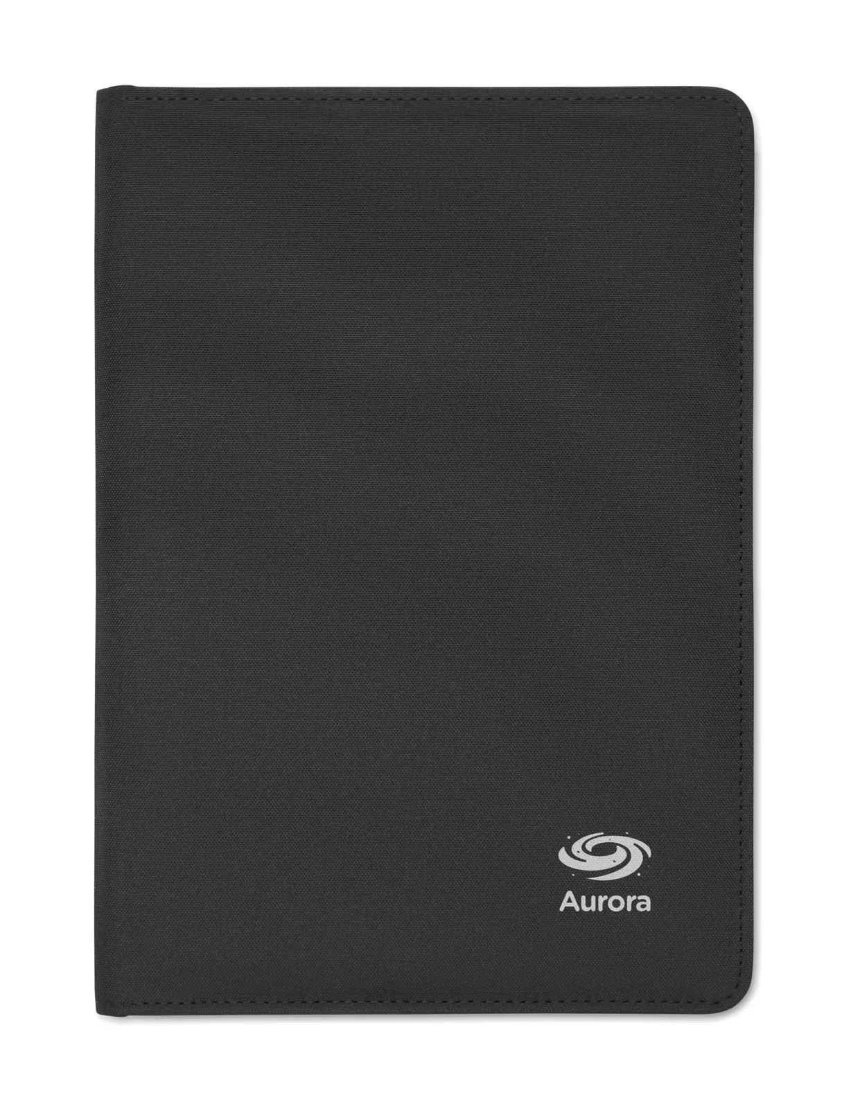 Folio A5 RPET Portfolio – Replaceable Bamboo Paper Notepad & Card Holders — Black