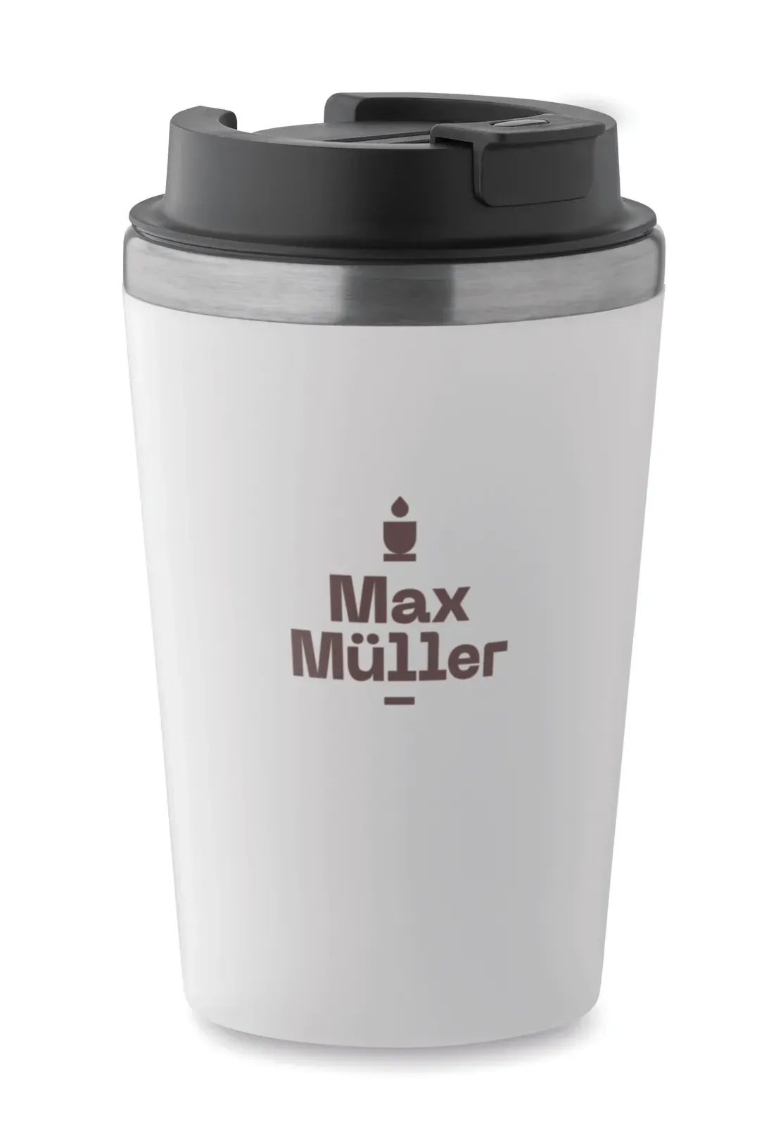 Blerm – Double Wall Tumbler in PP Outer Wall with Inner Wall in Recycled Stainless Steel — White