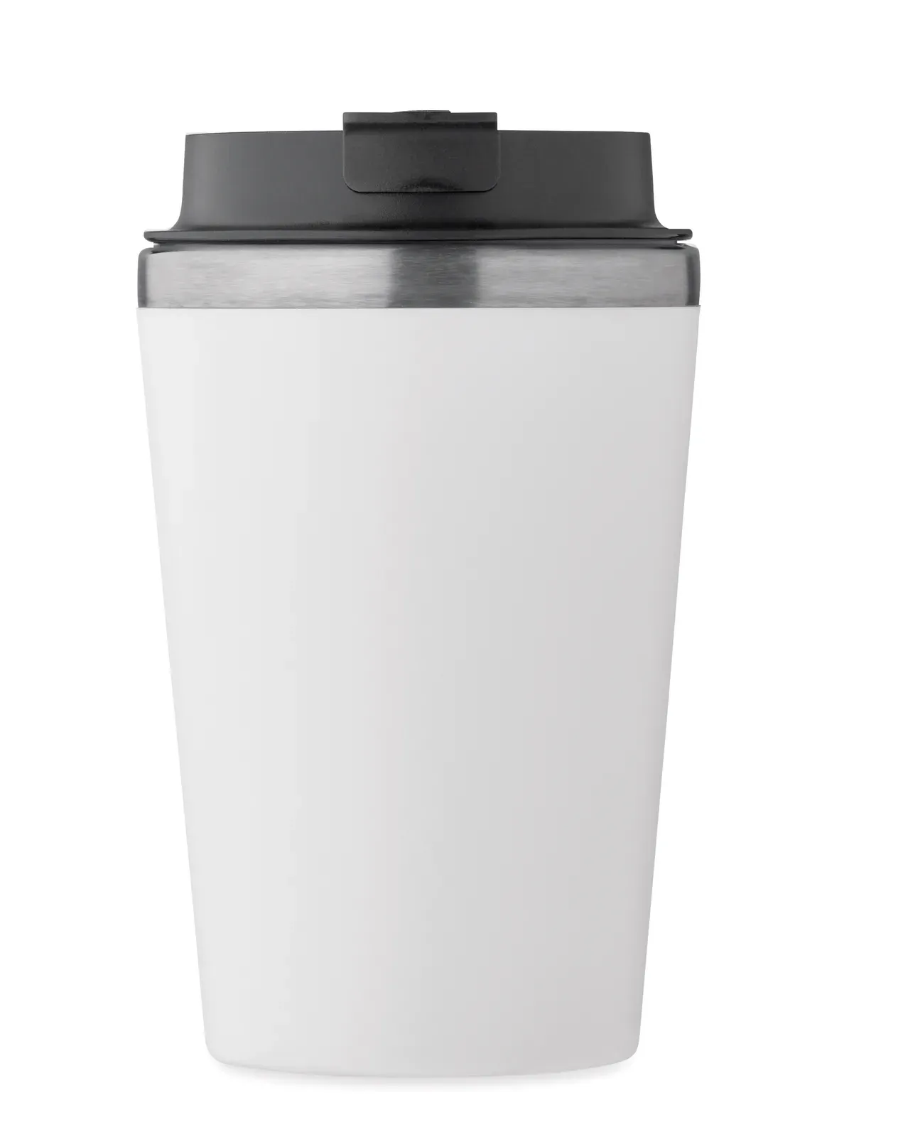 Blerm – Double Wall Tumbler in PP Outer Wall with Inner Wall in Recycled Stainless Steel — White