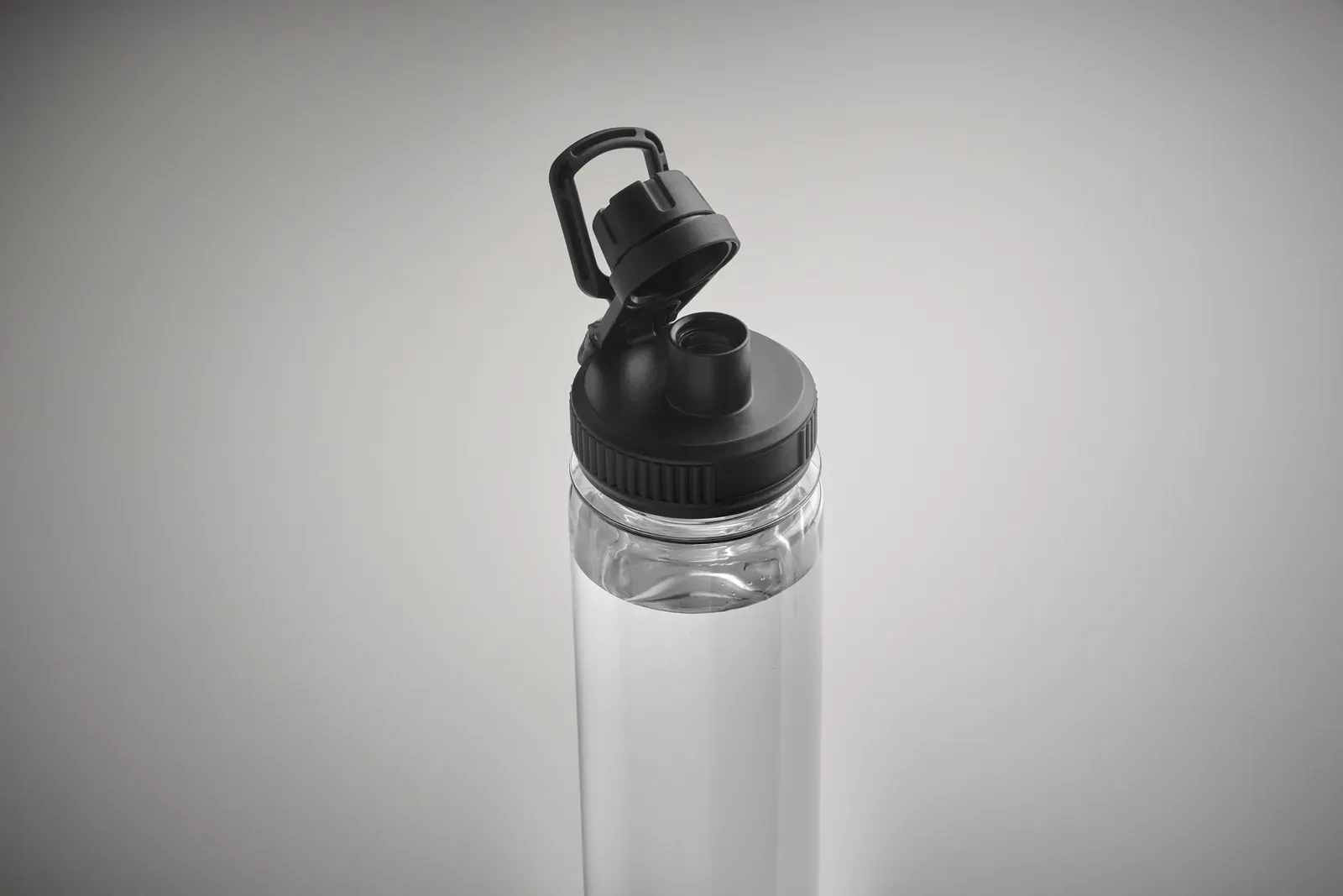 Tottle – Water Bottle in RPET with Removable Fruit Infuser with Carrying Handle and Leak Proof Lid — Black