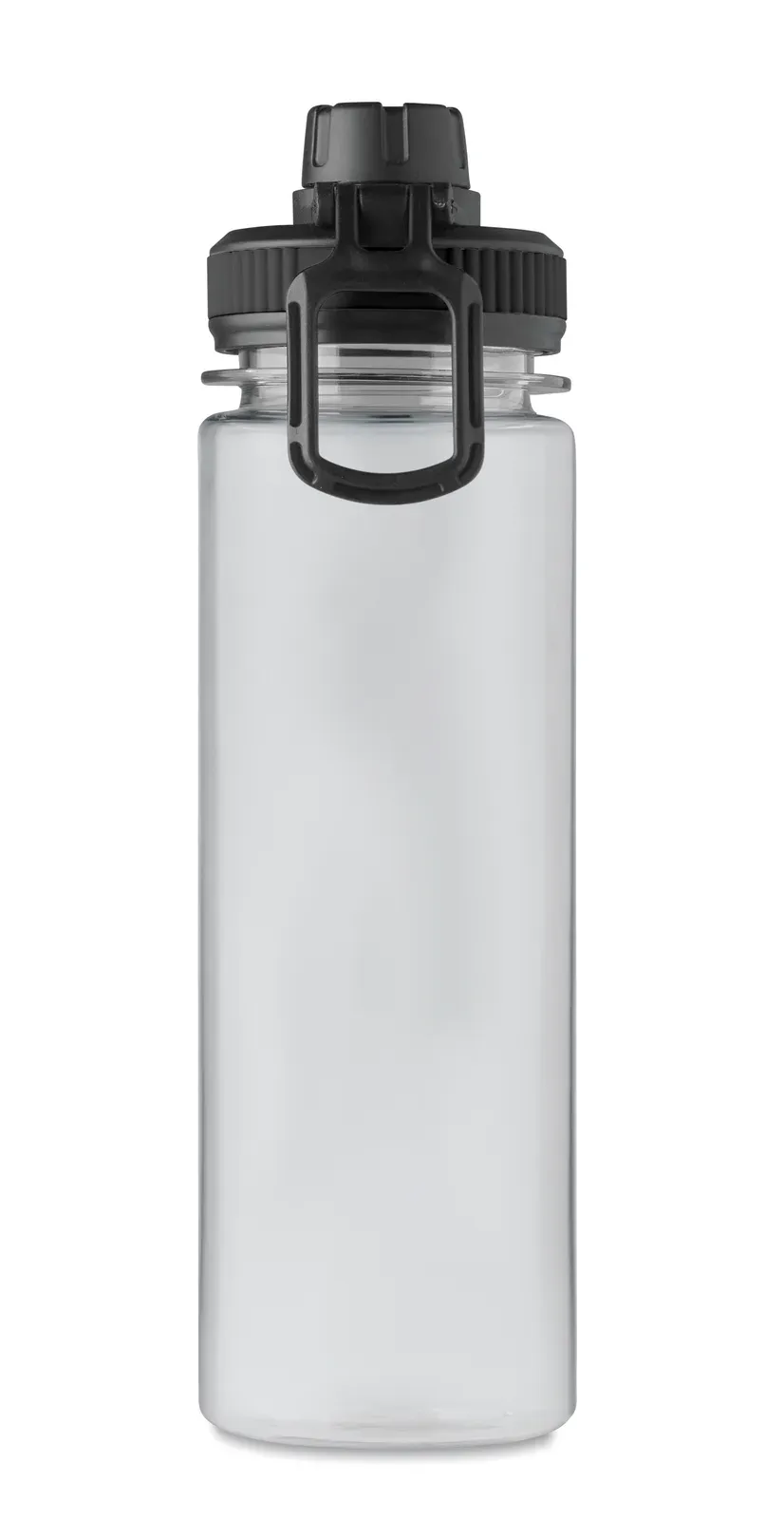 Tottle – Water Bottle in RPET with Removable Fruit Infuser with Carrying Handle and Leak Proof Lid — Black