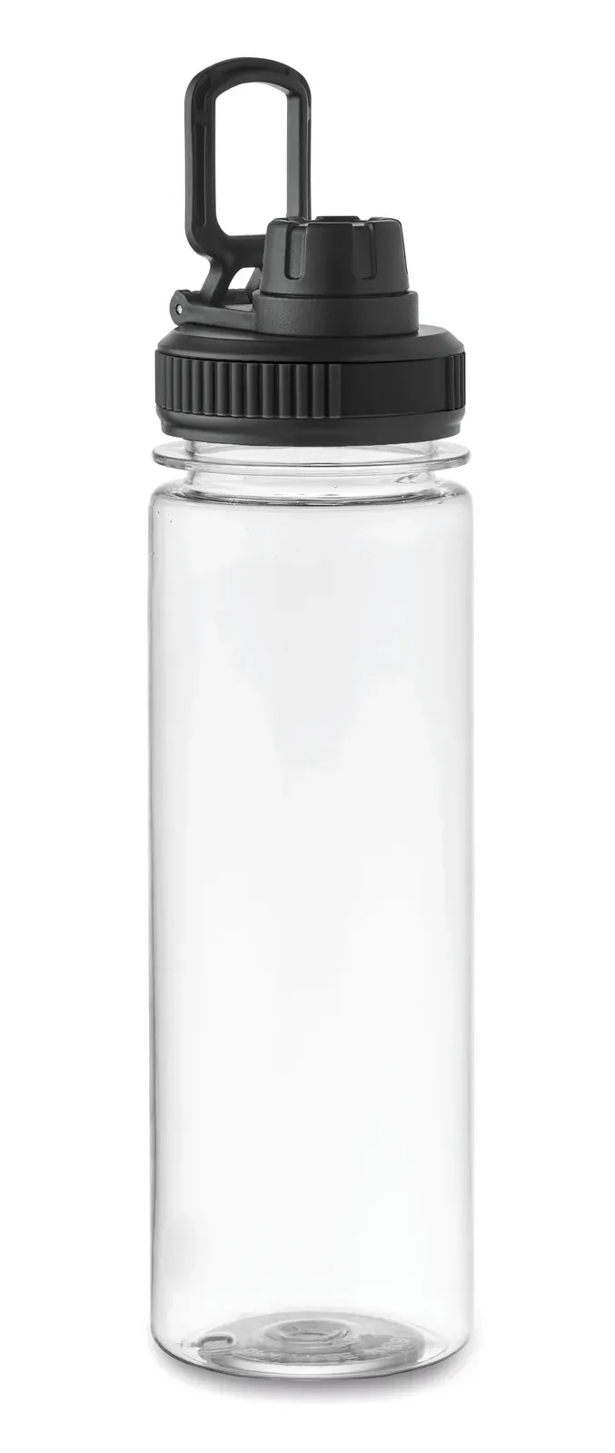 Tottle – Water Bottle in RPET with Removable Fruit Infuser with Carrying Handle and Leak Proof Lid — Black