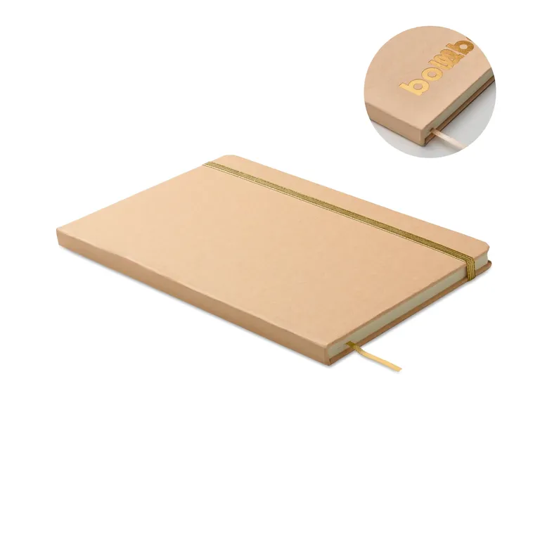 Route A5 Recycled Carton Notebook – Colour-Reveal Laser Engraving, FSC-Certified Refill