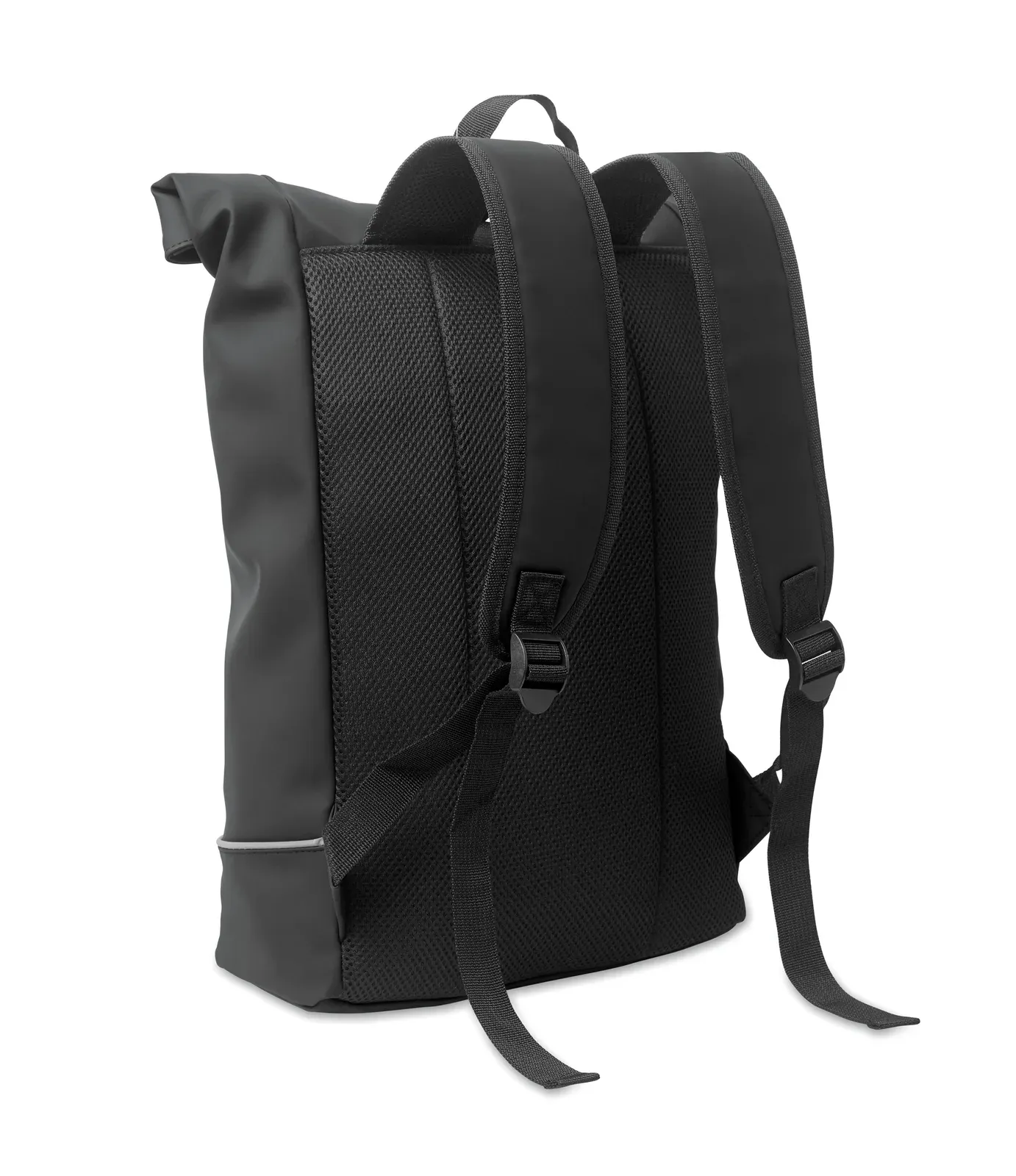 RPET Laptop Backpack Laptosa with Zippered Pocket 40X12X54 cm — Black