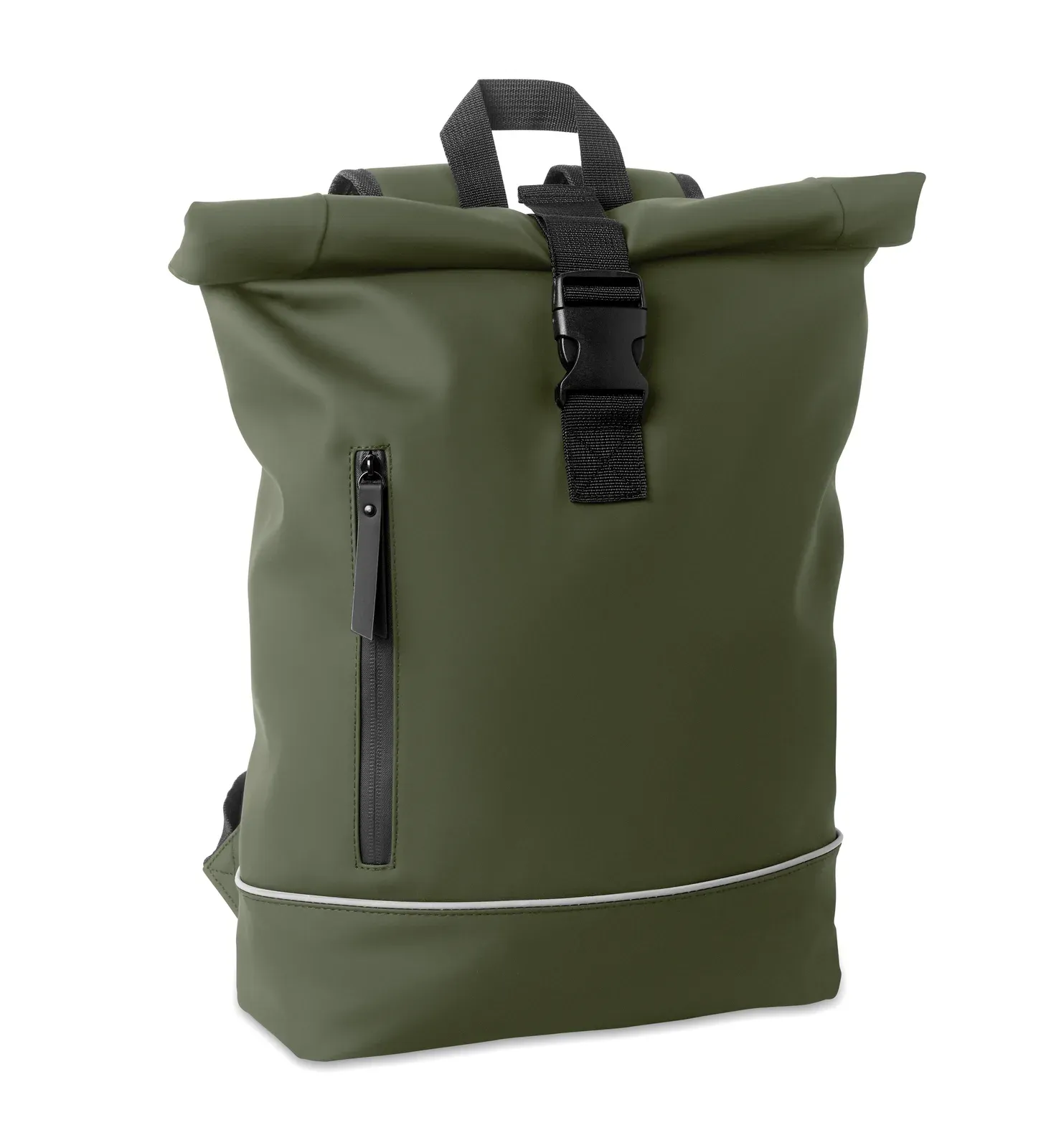 RPET Laptop Backpack Laptosa with Zippered Pocket 40X12X54 cm — Dark Green