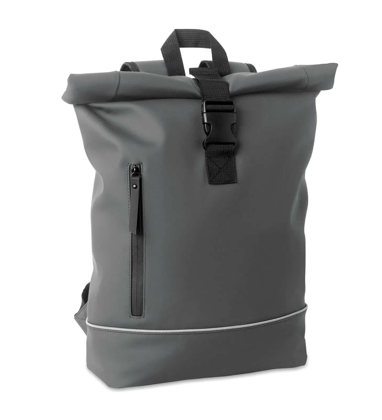 RPET Laptop Backpack Laptosa with Zippered Pocket 40X12X54 cm — Stone Grey